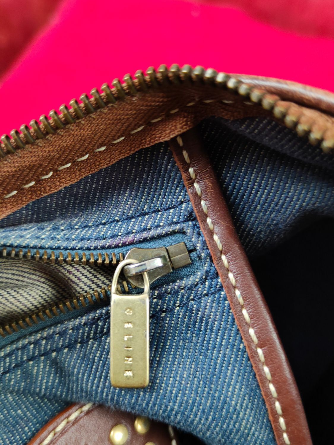 Celine Celine denim monogram vintage Shoulder hand Bag #SB035DLAL Size ONE SIZE - 20 Thumbnail