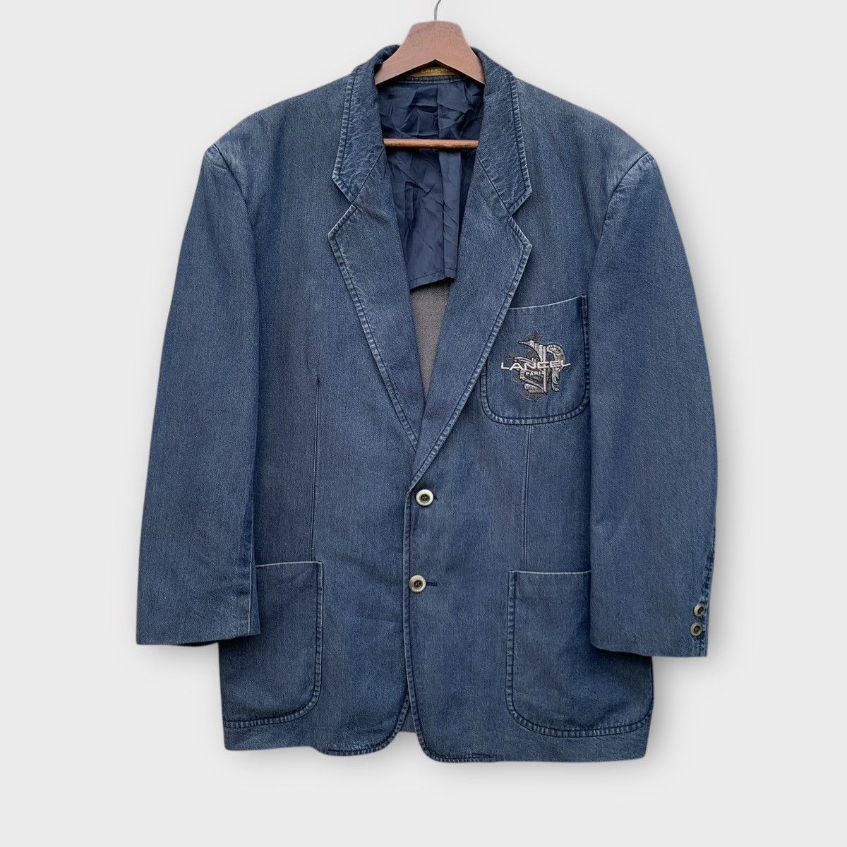 VINTAGE LANCEL PARIS FIBER TENCEL BLAZER JACKET