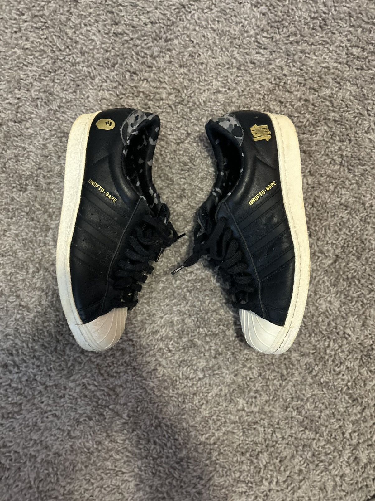 Adidas × Bape × Undefeated Bape superstar x undefeated Size US 9.5 / EU 42-43 - 4 Thumbnail