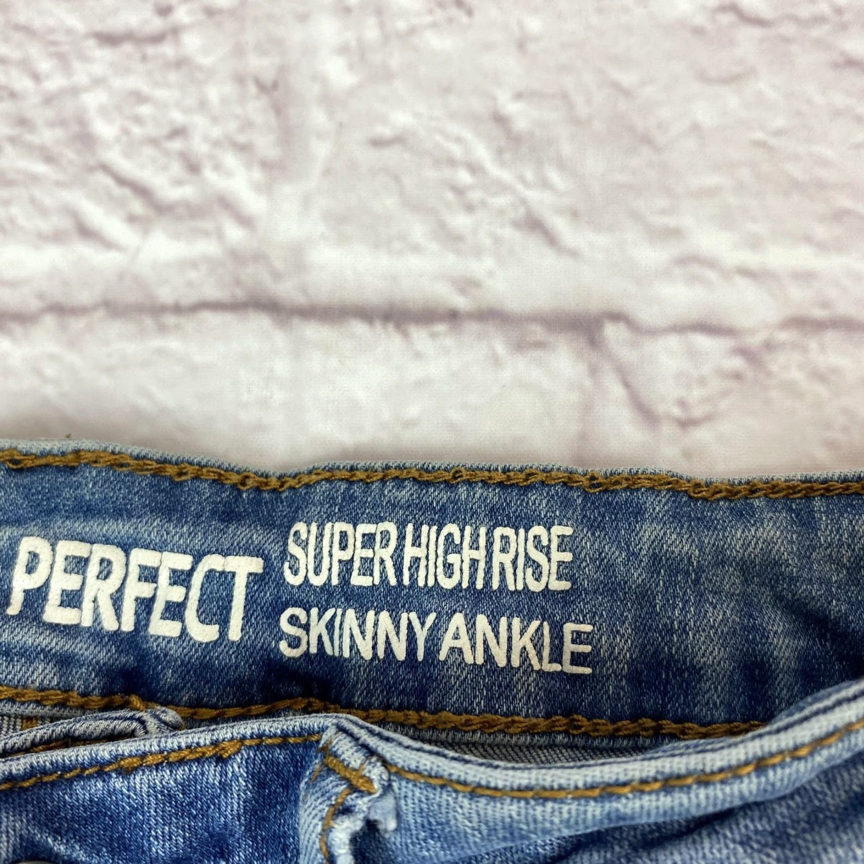 Vintage S.O.N.G Jeans Womens 7 28 Distressed Super High Rise Skinny Ankle Denim Pants Size 28" / US 6 / IT 42 - 6 Thumbnail