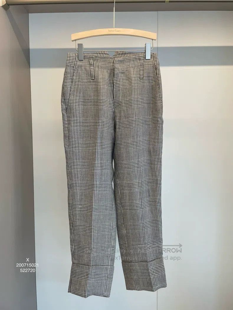 Other Brunello Cucinelli Houndstooth Linen Long Pants Size 26" / US 2 / IT 38 - 1 Thumbnail