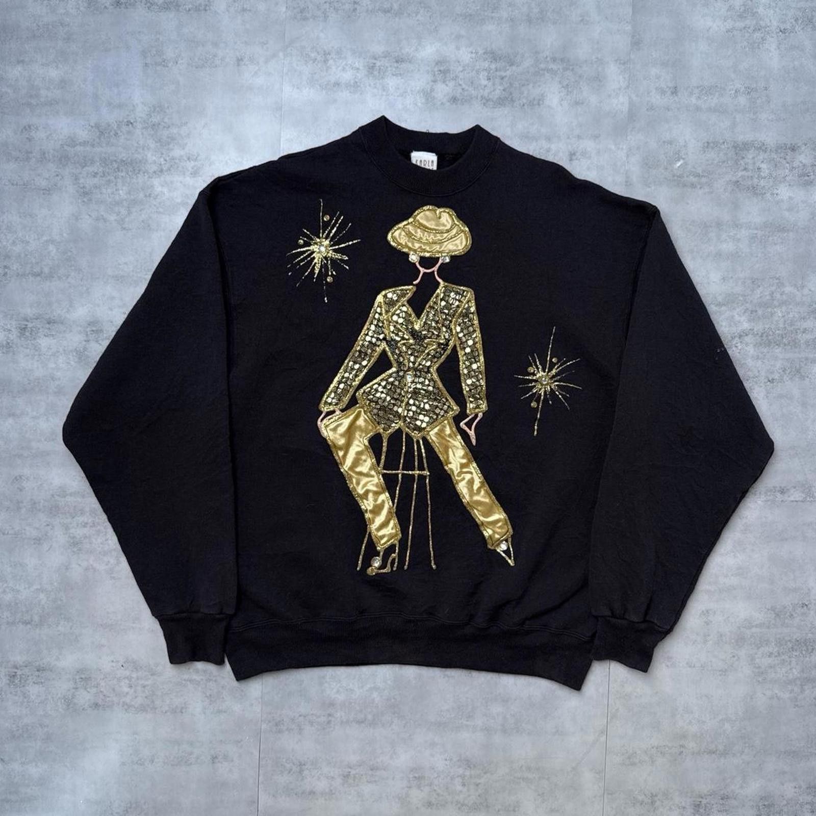 Other Y2K Karla Marie 00s Black Sweatshirt Size ONE SIZE - 2 Thumbnail