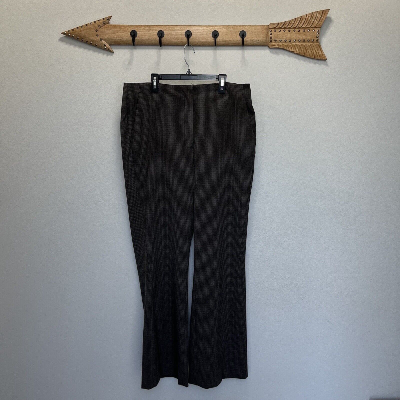 House of Harlow House of Harlow 1960 | Plaid Slit Trouser Pants Brown Sz 12 Size 34" / US 12 / IT 48 - 2 Thumbnail