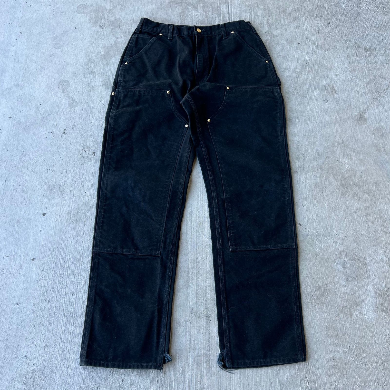 Carhartt × Vintage Carhartt black double knee work wear carpenter pants Size US 31 - 1 Thumbnail
