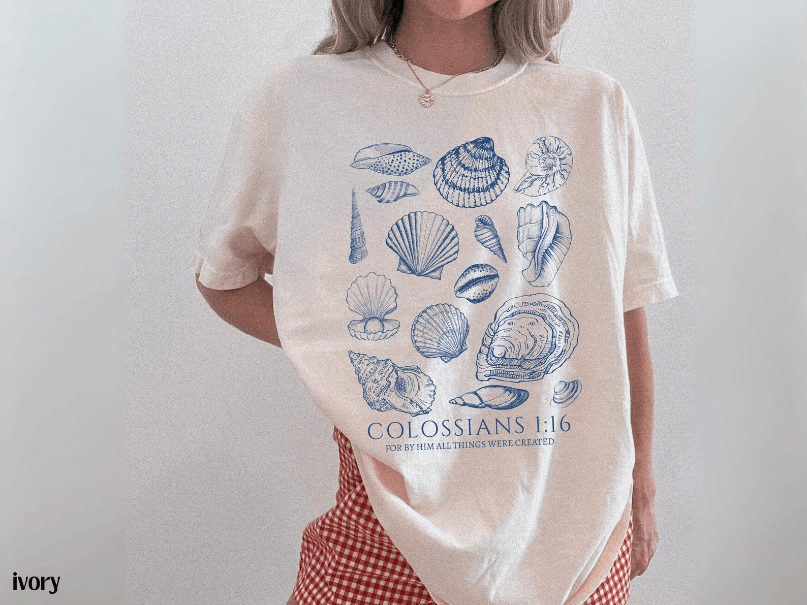 Other Seashell Bible Verse Shirt Size US S / EU 44-46 / 1 - 2 Thumbnail