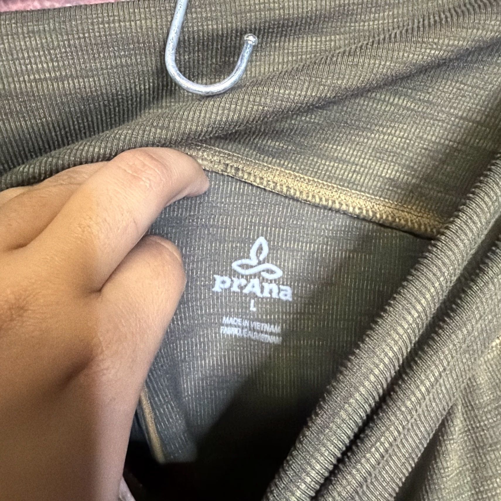 Prana prAna Leggings Womens XL Brown Ribbed Ankle Pockets Slim Pull On Size 40" / US 18 - 2 Thumbnail
