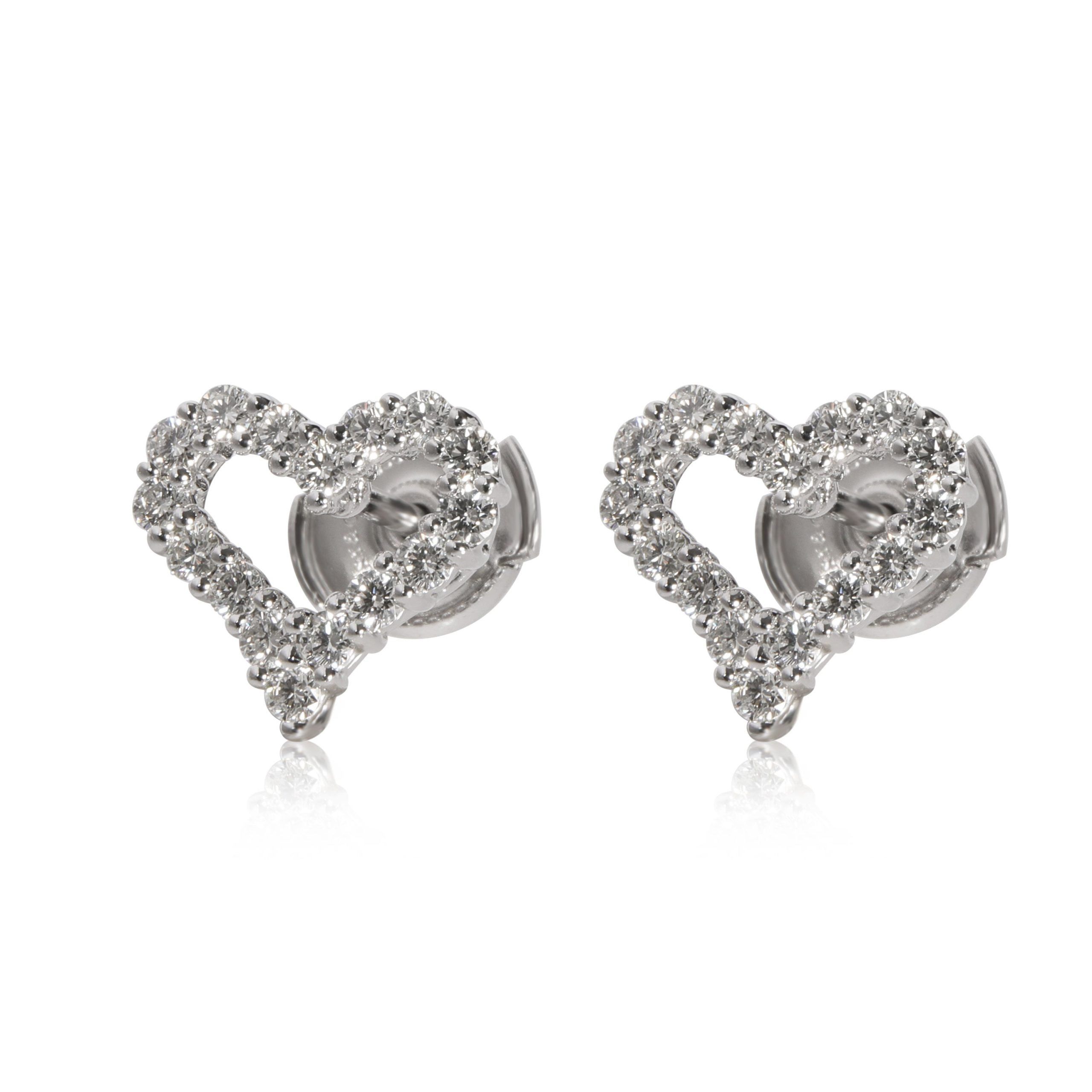 Tiffany & Co. Diamond Heart Earrings in Platinum 0.57 CTW