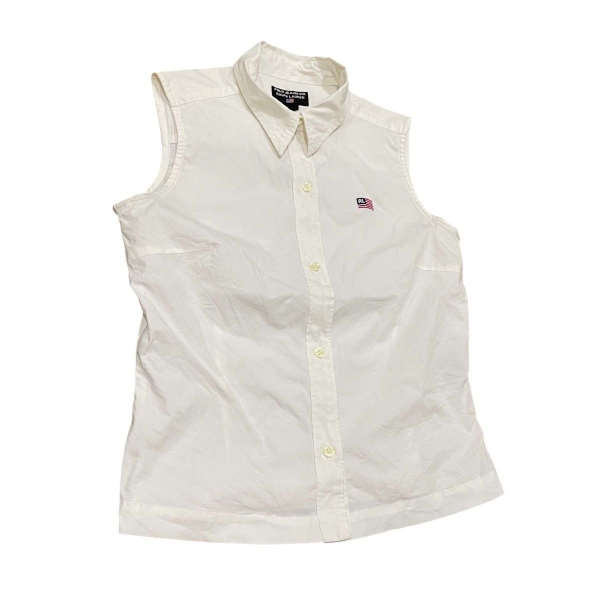 Polo Ralph Lauren Vintage Polo Jeans Co. Ralph Lauren Sleeveless Button Down Size S / US 4 / IT 40 - 3 Thumbnail