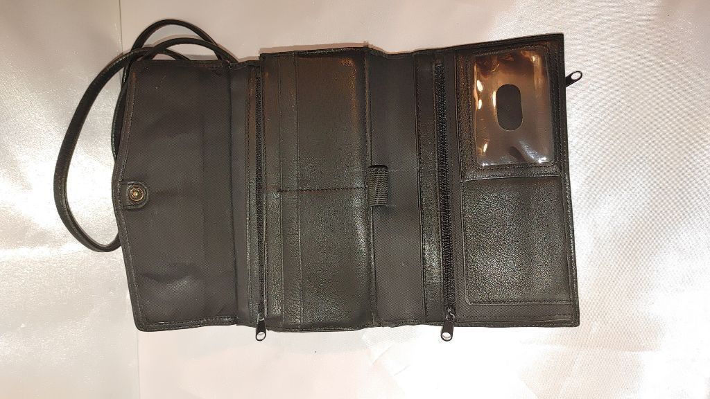 Fossil Fossil 1954 Black Leather Crossbody Wallet Size ONE SIZE - 8 Thumbnail