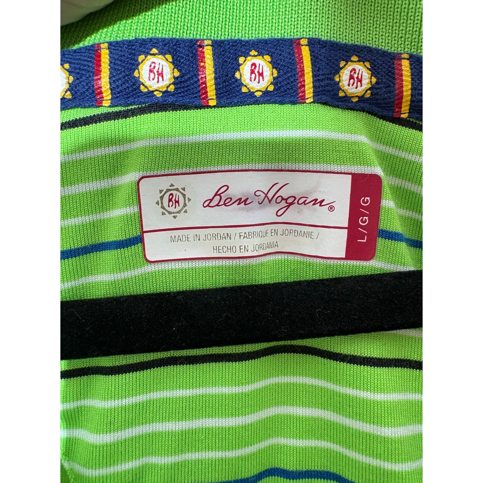 Other Ben Hogan | Men's Striped Short Sleeve Polo Top | Large Size US L / EU 52-54 / 3 - 4 Thumbnail