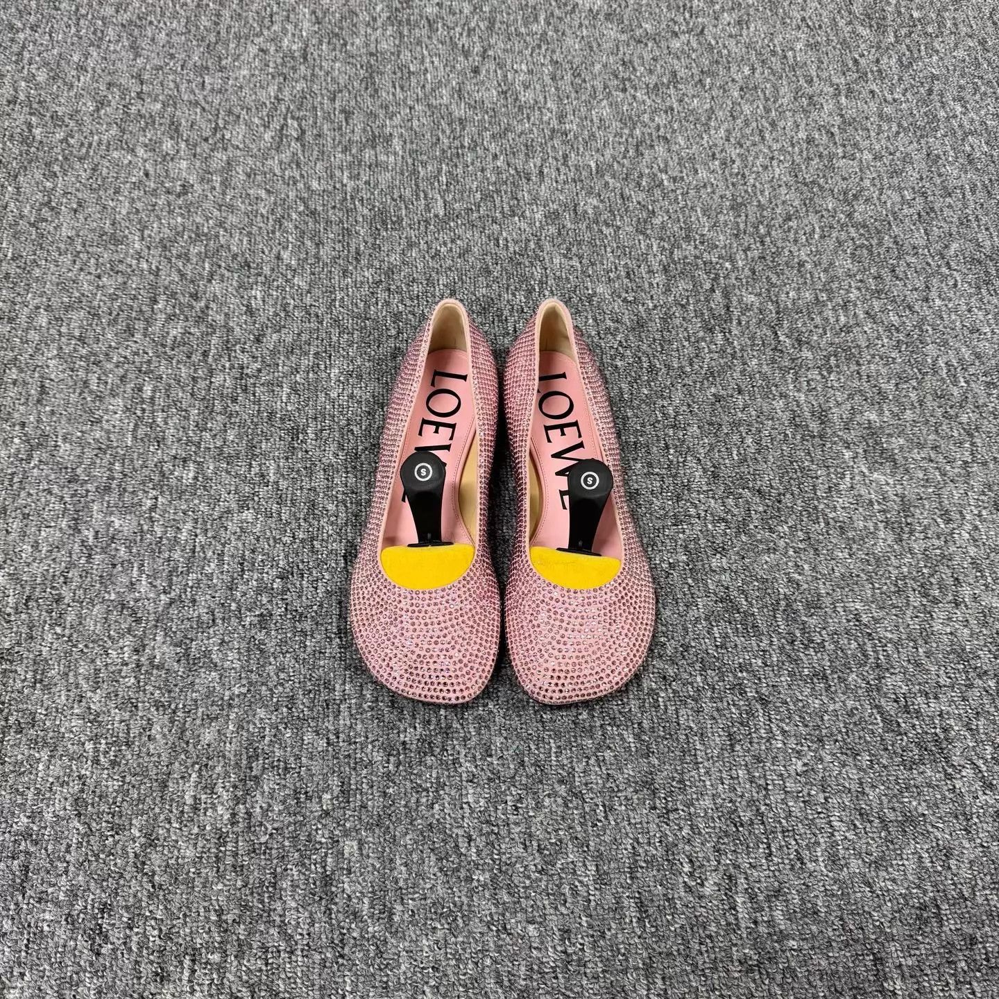 Loewe Loewe Pink Lambskin Pave Diamond Flats 40 99 New Size US 9.5 / IT 39.5 - 3 Thumbnail