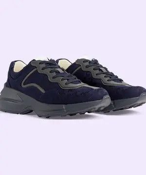 Gucci oc11z1025 Macro GG Fabric Sneakers in Blue Size US 8.5 / EU 41-42 - 1 Thumbnail