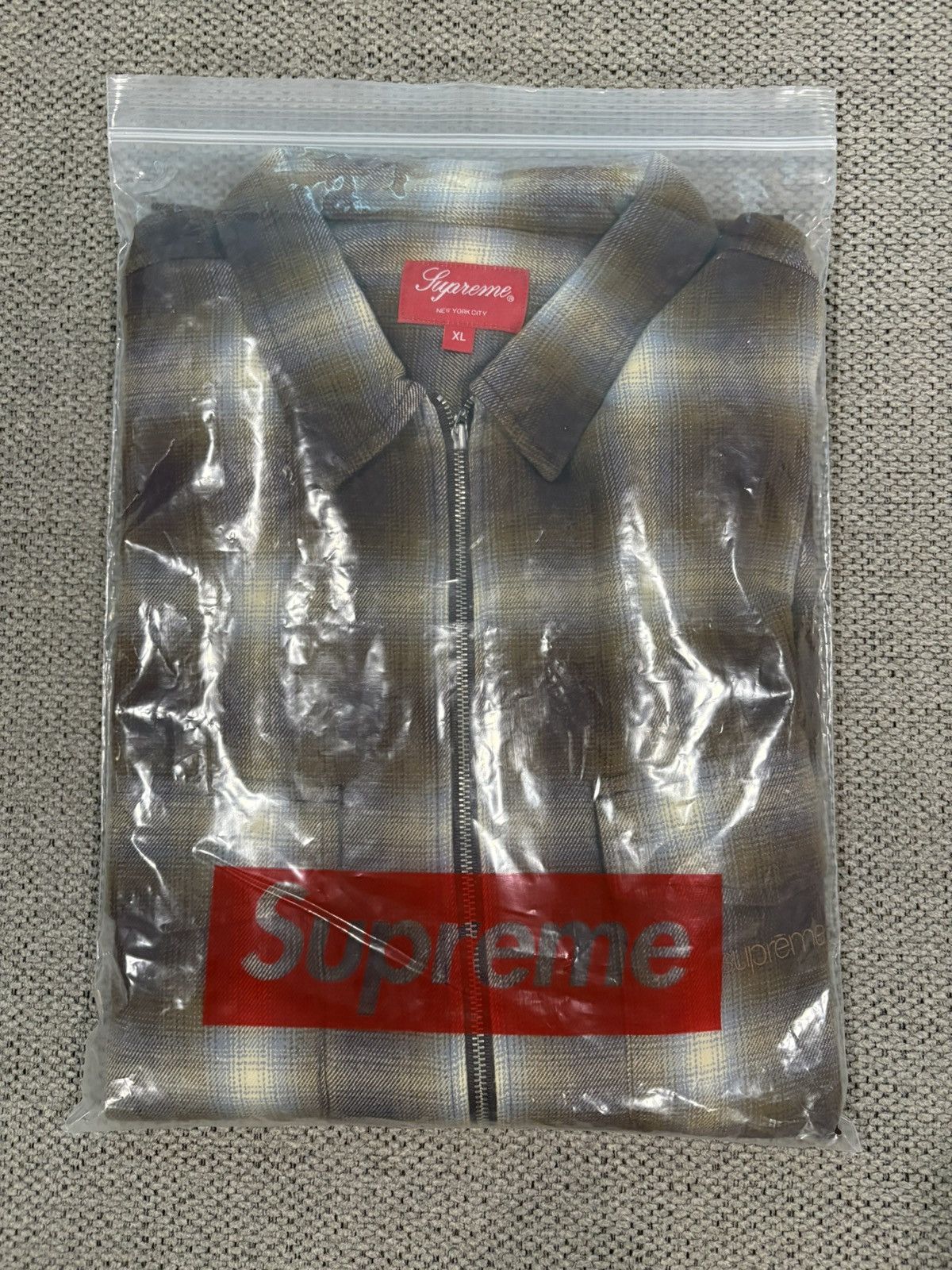 Supreme shadow plaid zip up