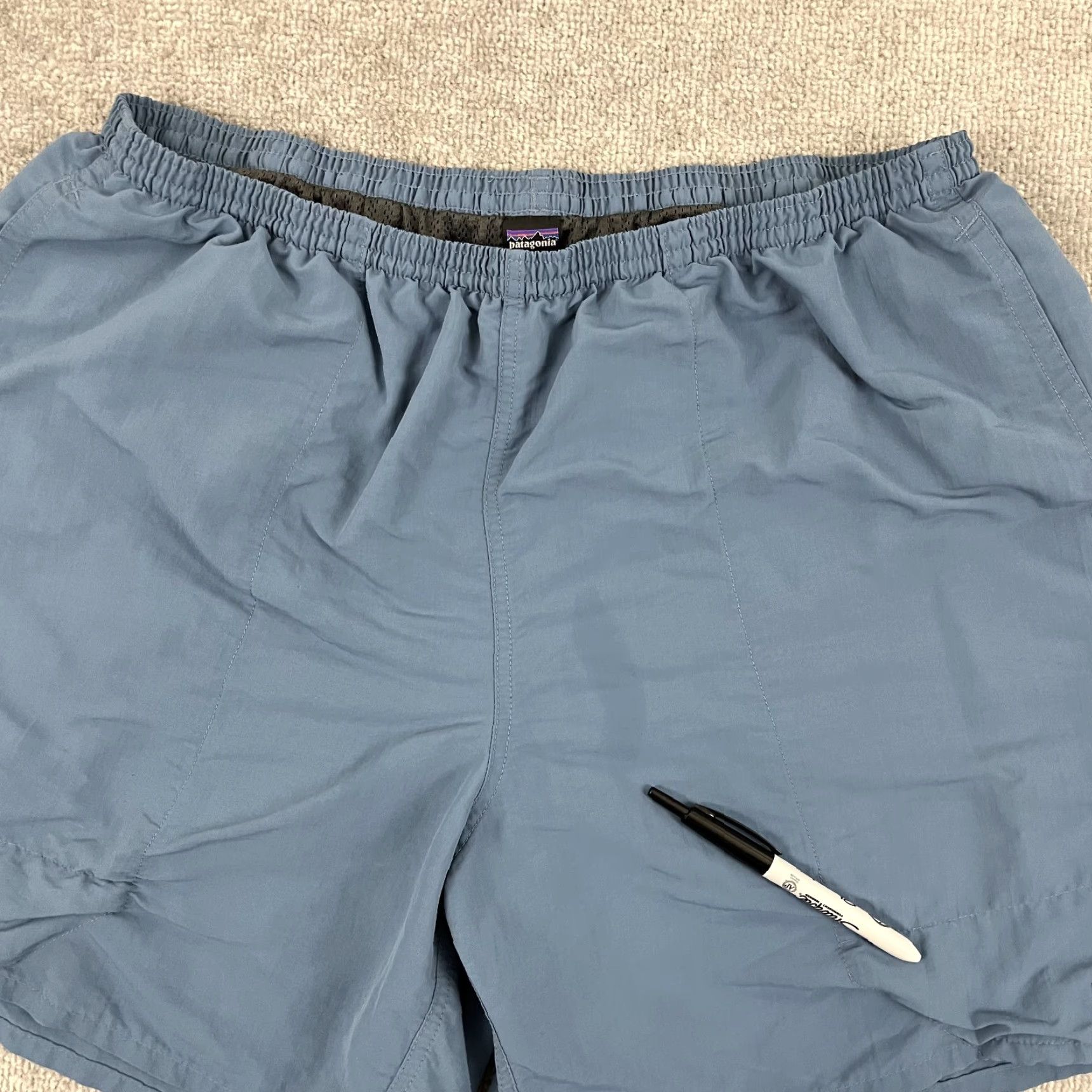 Patagonia Patagonia Baggies Shorts Mens 2XL 6.5" Lined Blue Hybrid Swimming Hiking Trail Size US 39 - 3 Thumbnail