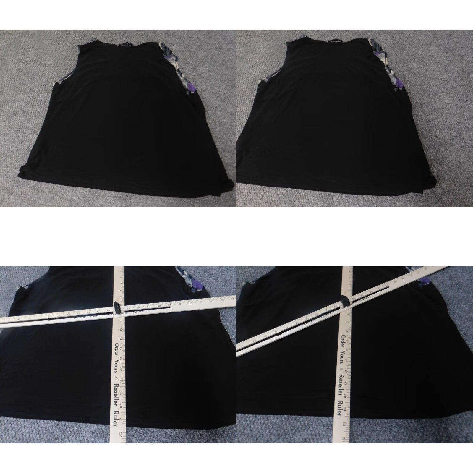 Vintage Perceptions Womens Blouse 18W Plus Black Pullover Stretch Crew Neck Casual Short Raglan Sleeves Size XXL / US 16-18 / IT 52-54 - 8 Thumbnail