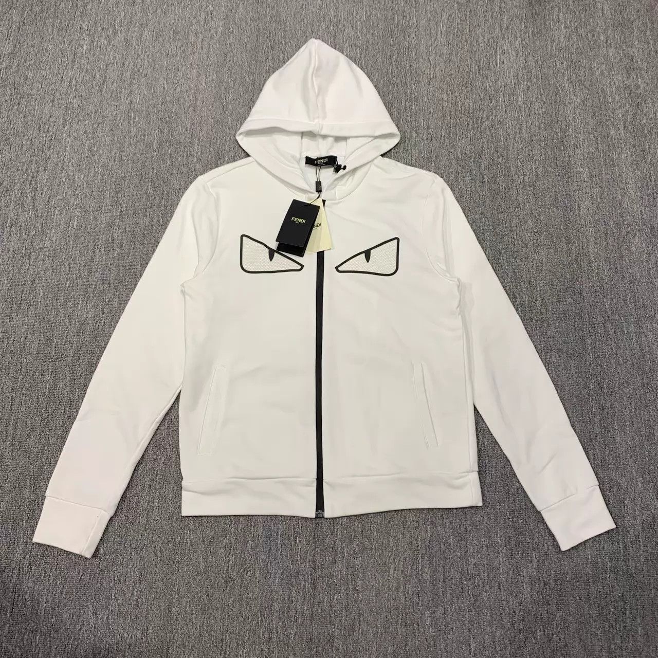 Fendi Fendi White Bag Bugs Zip-Up Jacket M Size US M / EU 48-50 / 2 - 1 Thumbnail