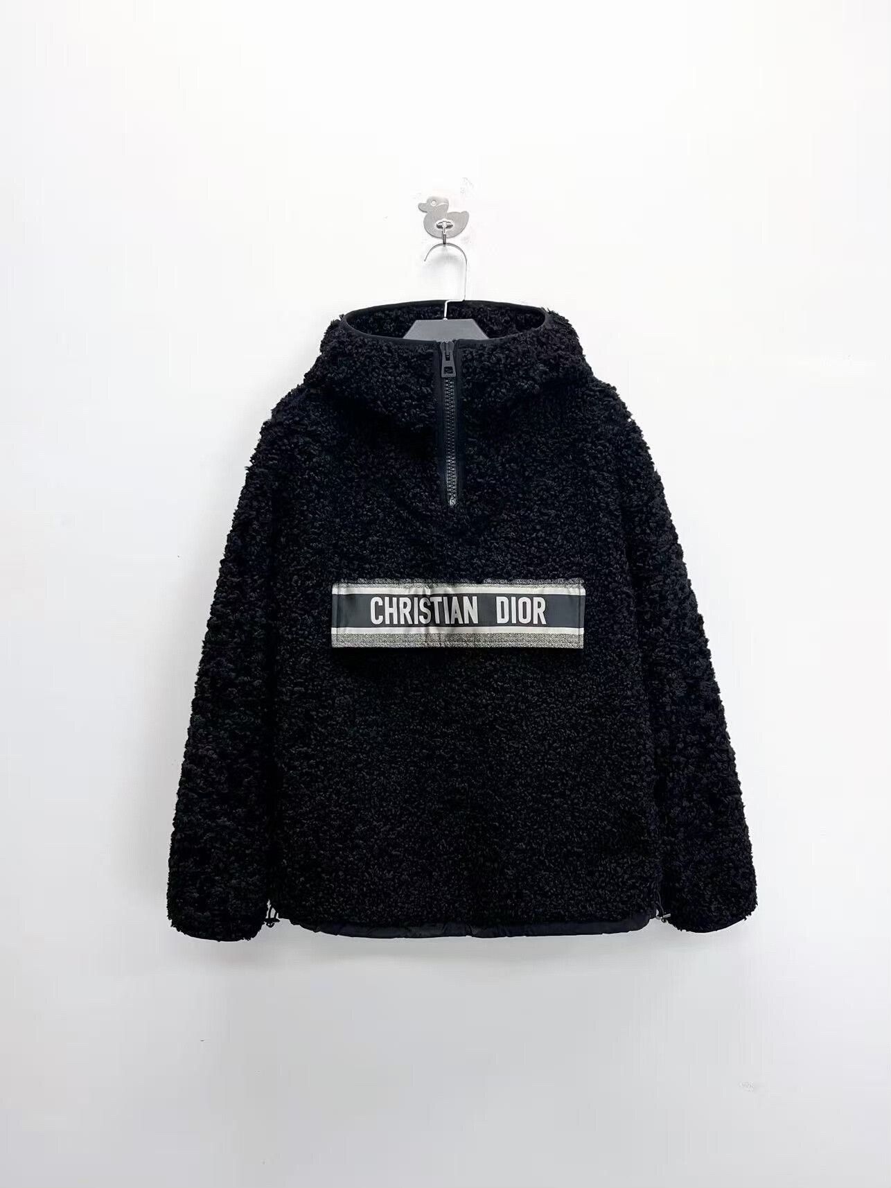 Dior Dior Black Half-Zip Teddy Fleece Jacket Size US M / EU 48-50 / 2 - 1 Thumbnail