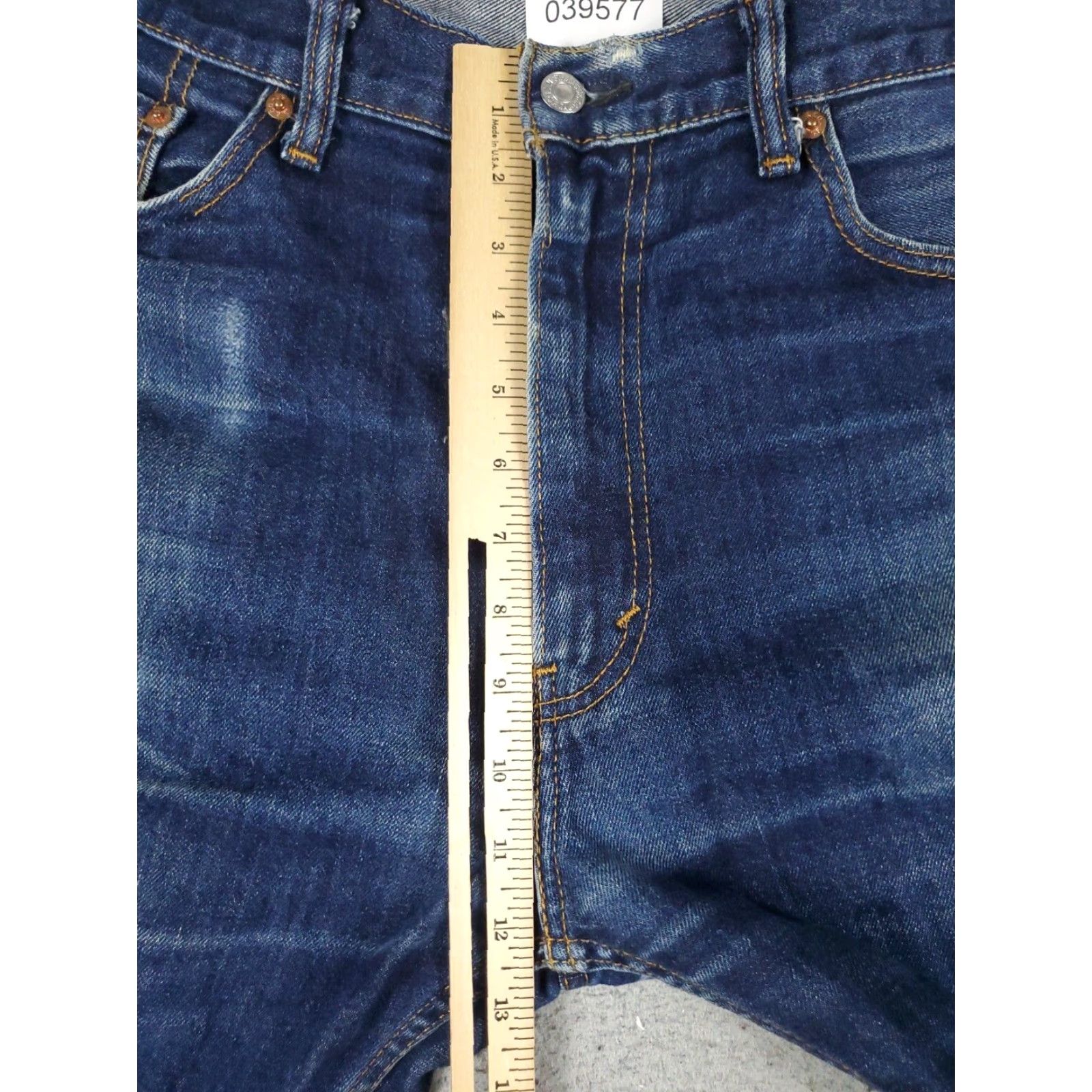 Levi's Levis 505 Jeans Mens 38x30 Blue Straight Leg Denim Pants Casual Regular Fit Size US 38 / EU 54 - 3 Thumbnail
