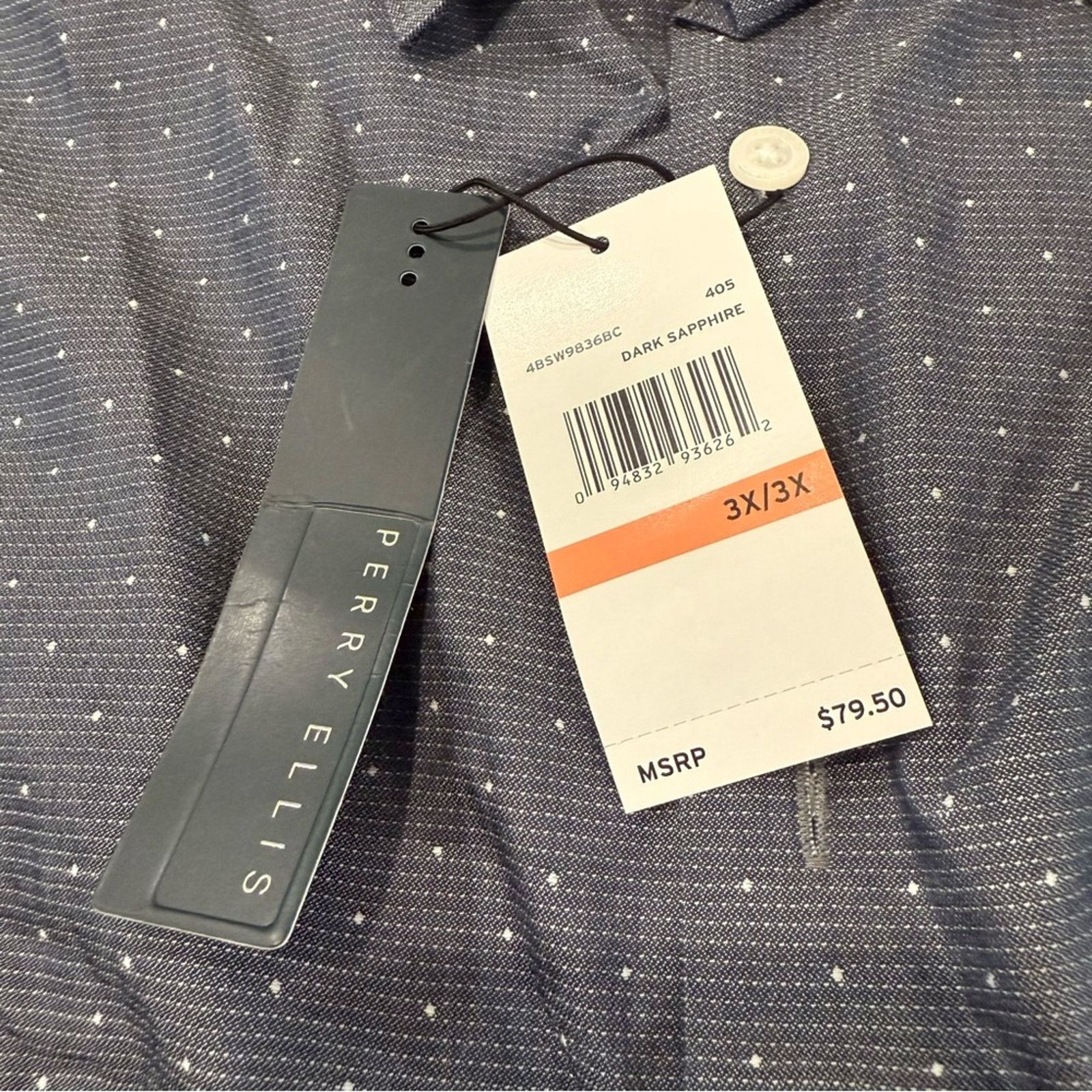 Perry Ellis Perry Ellis NWT Polka Dot LongSleeve ButtonUp Shirt Mens 3X Size US XXL / EU 58 / 5 - 3 Thumbnail
