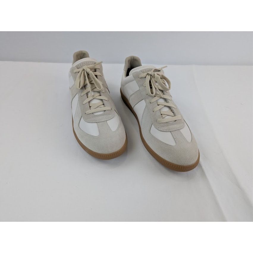 Maison Margiela o1rshd1 Leather Replica Sneaker in White / Grey Size US 12 / EU 45 - 6 Thumbnail