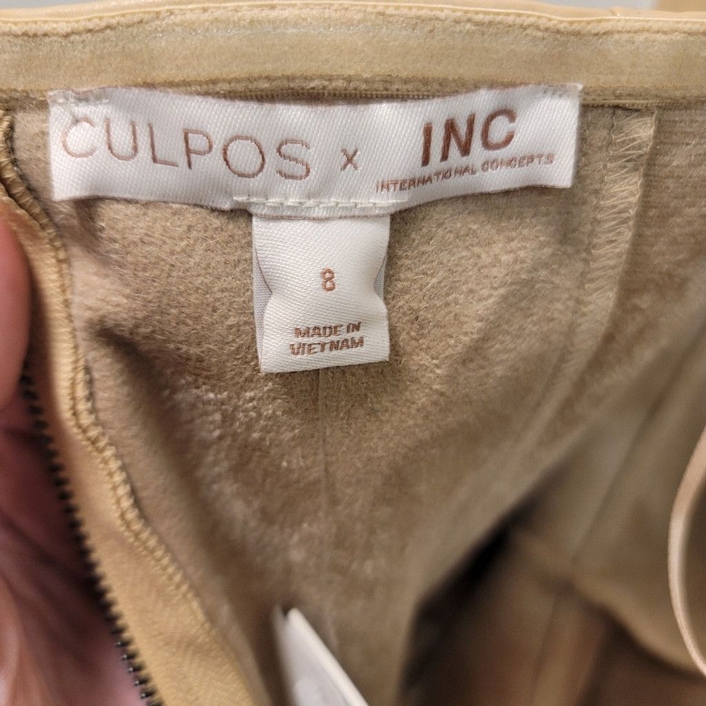 I.N.C NWT CULPOS X Faux-Leather Peplum Tube Top Size M / US 6-8 / IT 42-44 - 6 Thumbnail