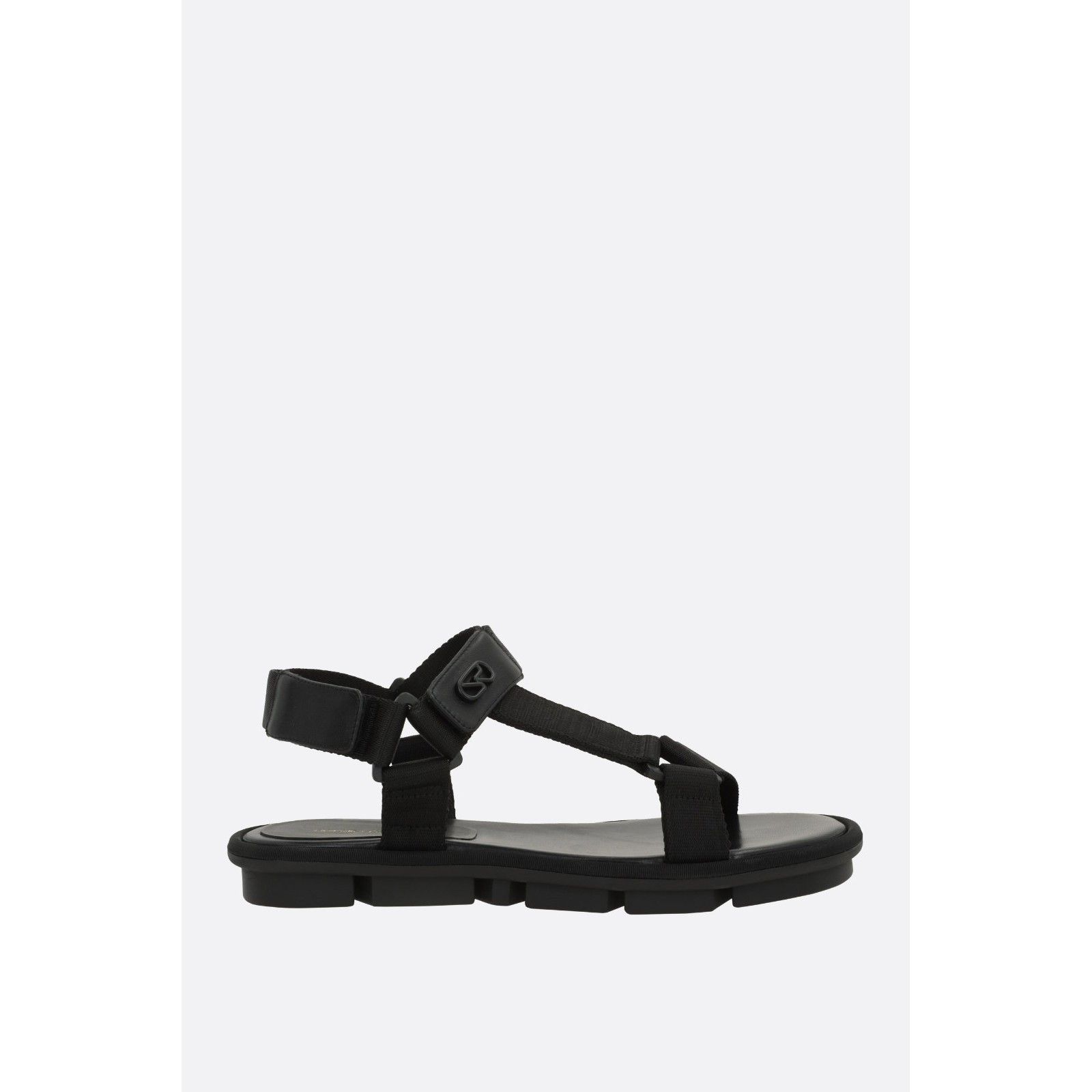 Sergio Rossi SERGIO ROSSI Black Webbing Flat Sandals New And Authentic (W Size US 10 / IT 40 - 1 Thumbnail