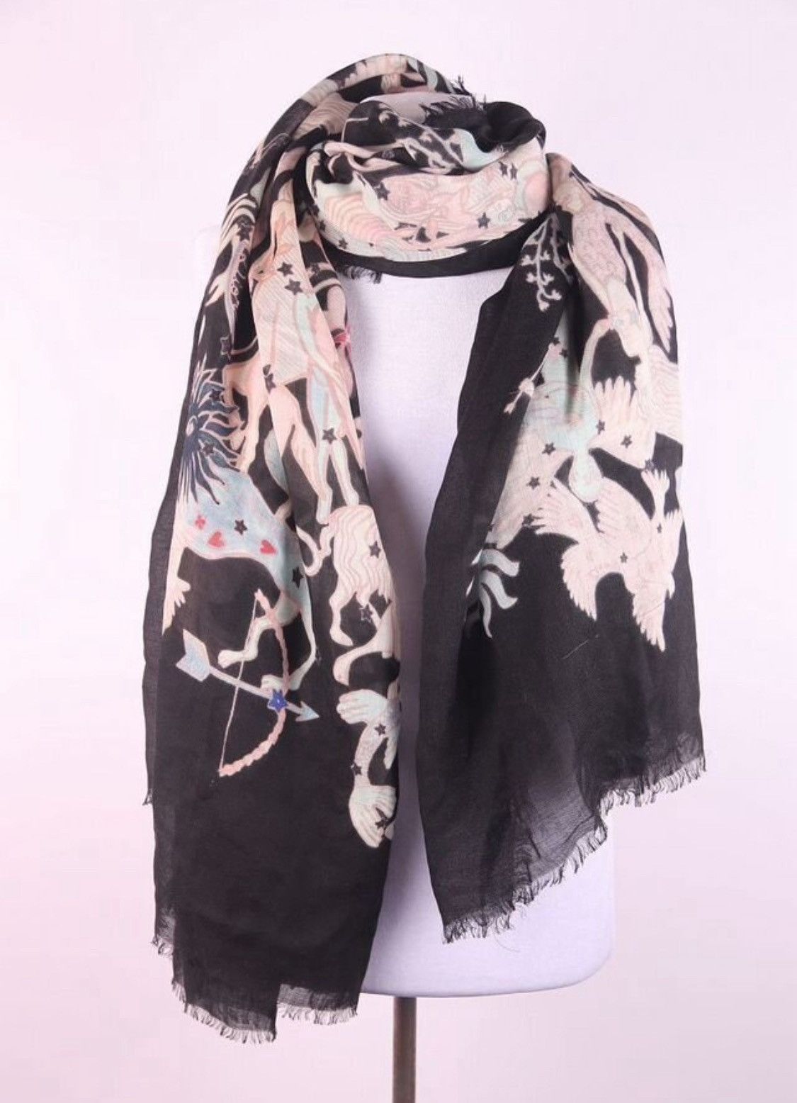 Dior Christian Dior Zodiac Print Large Silk Scarf Handkerchief Size ONE SIZE - 1 Thumbnail