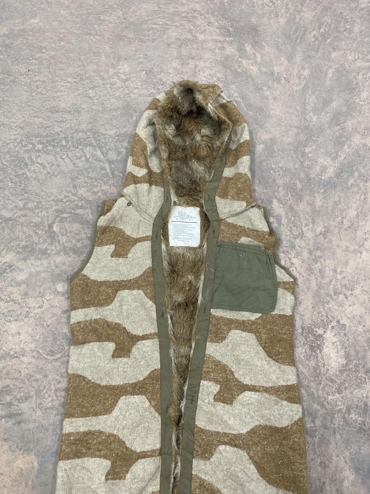 MOUSSY MOUSSY FUR VEST MOHAIR CAMO VINTAGE MILITARY 90s Size US M / EU 48-50 / 2 - 2 Thumbnail