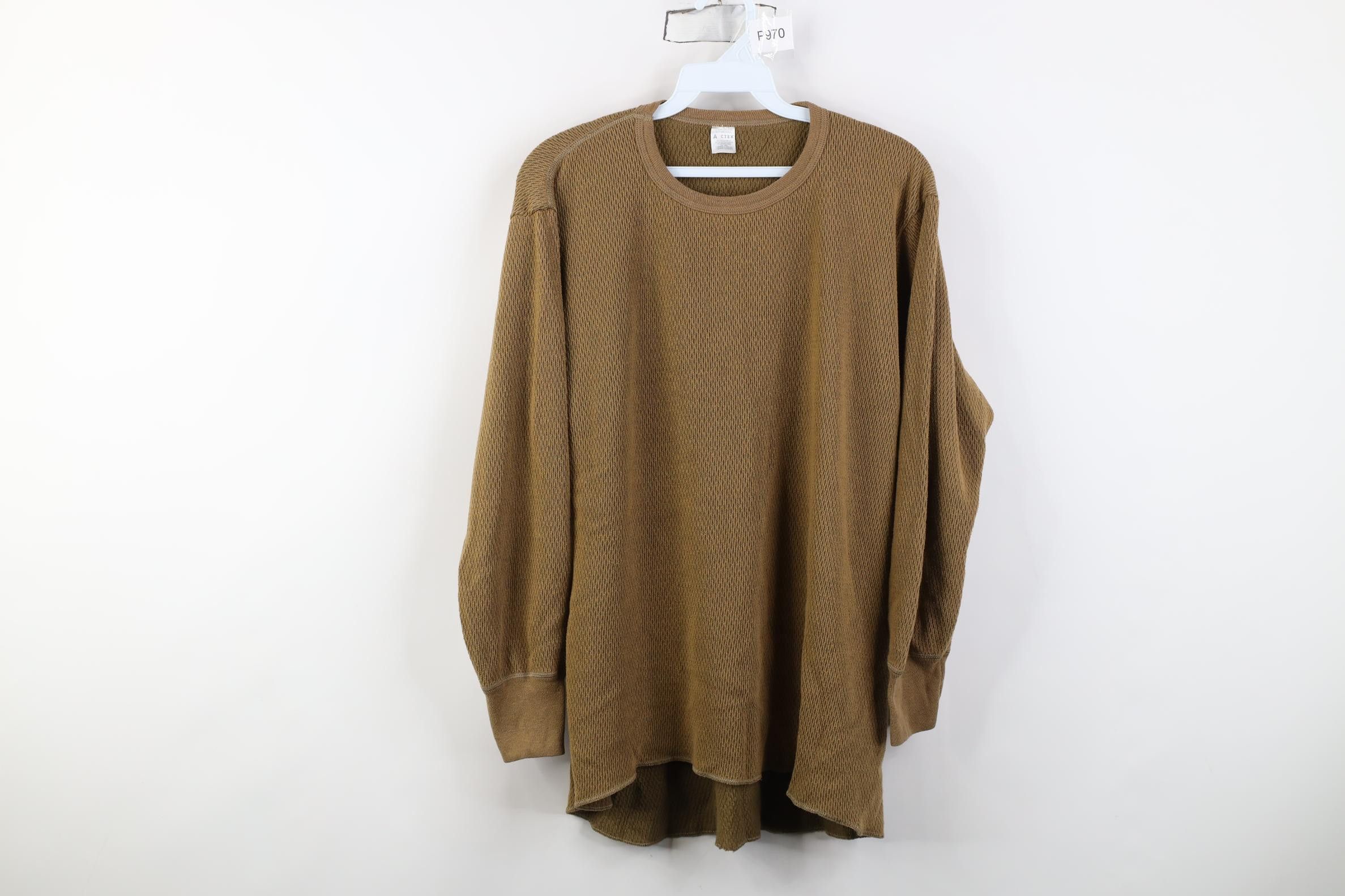 Vintage Vintage 90s Streetwear Waffle Knit Long Sleeve T-Shirt Size US XL / EU 56 / 4 - 1 Thumbnail