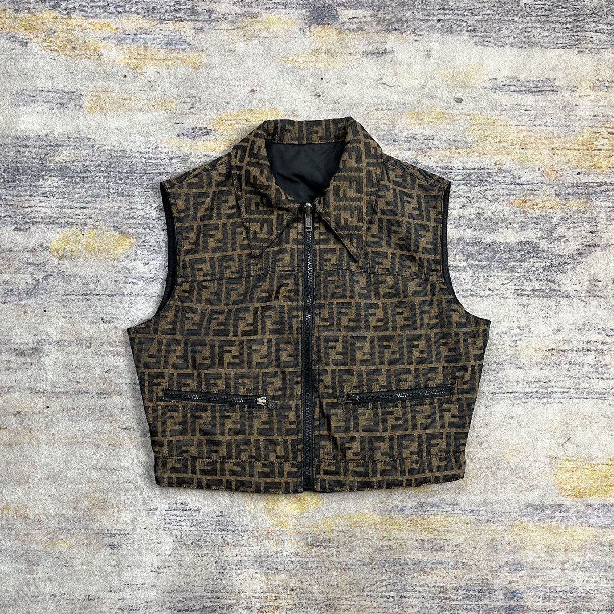 Fendi × Vintage VIntage 90s Fendi zucca reversible vest Size S / US 4 / IT 40 - 1 Thumbnail
