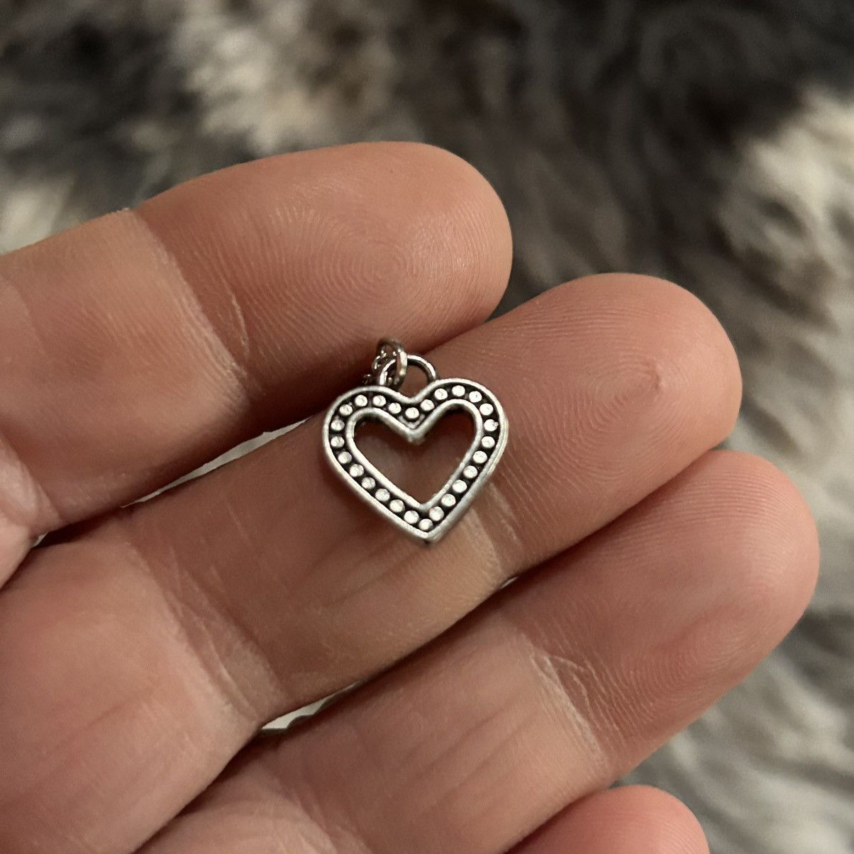 Handmade Handcrafted dual sided open heart pendant on chain necklace Size ONE SIZE - 6 Thumbnail