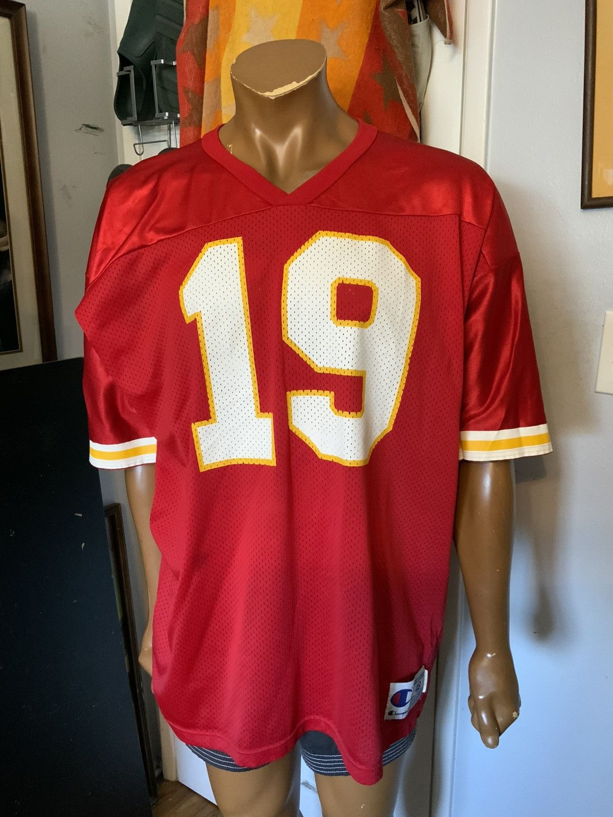 Champion × NFL × Vintage Vintage 90s Champion Kansas City Chiefs Joe Montana Jersey Size US L / EU 52-54 / 3 - 17 Thumbnail