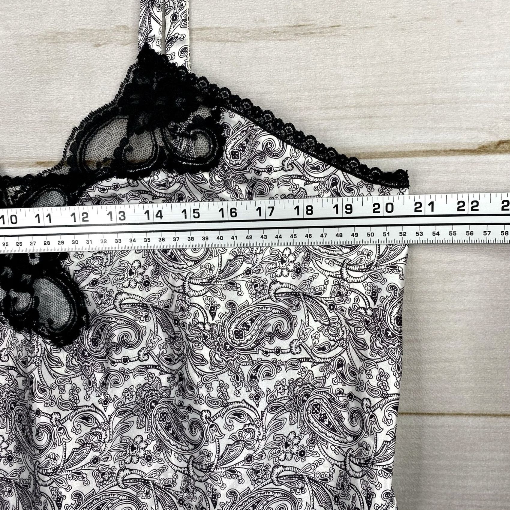 Vintage VINTAGE 90s Satin Lace Cami Top Womens 1X Black Paisley Boudoir Coquette USA Size XL / US 12-14 / IT 48-50 - 6 Thumbnail