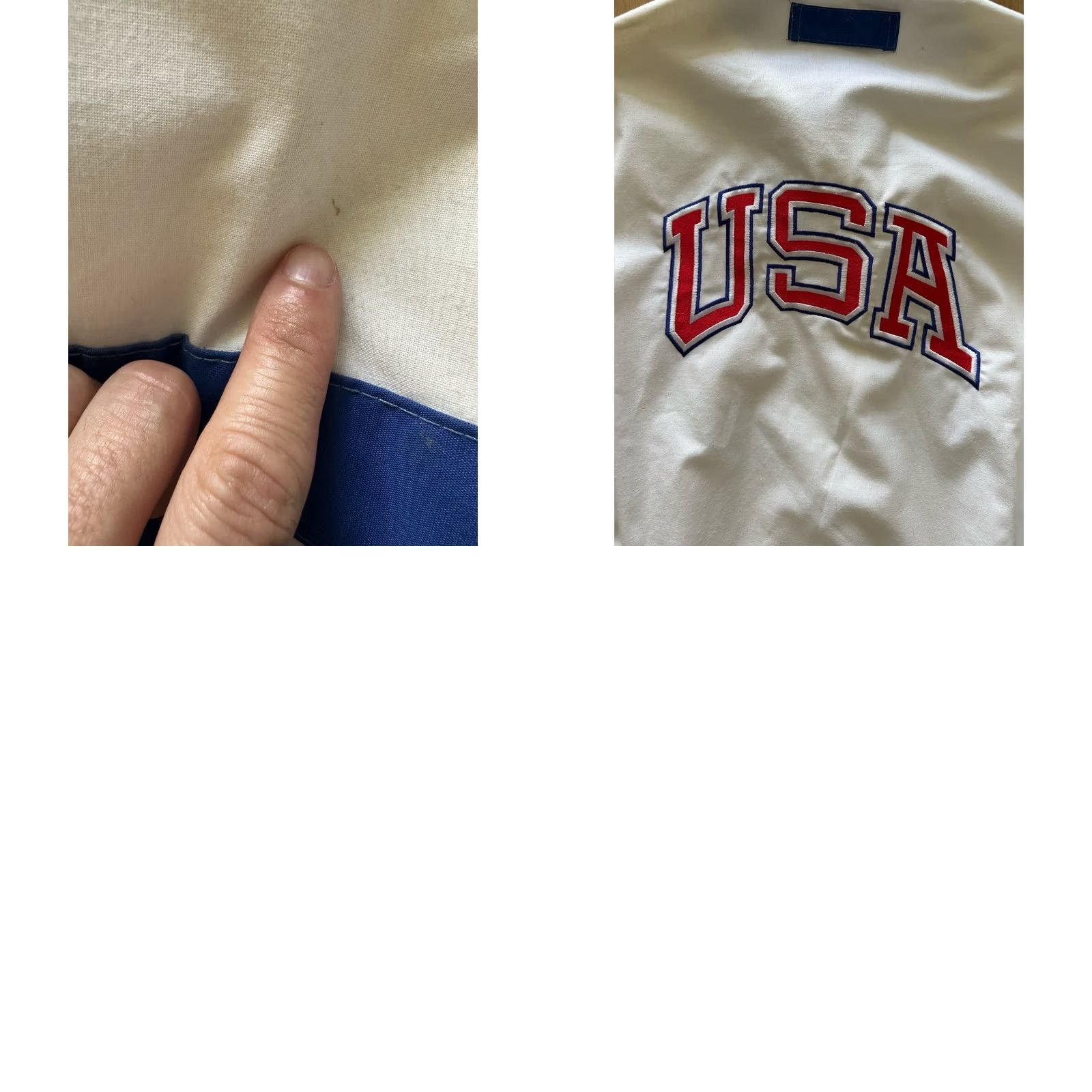 Vintage VINTAGE 80s Panasonic USA Bomber Jacket Unisex Large White Red Blue RARE Size US L / EU 52-54 / 3 - 8 Thumbnail