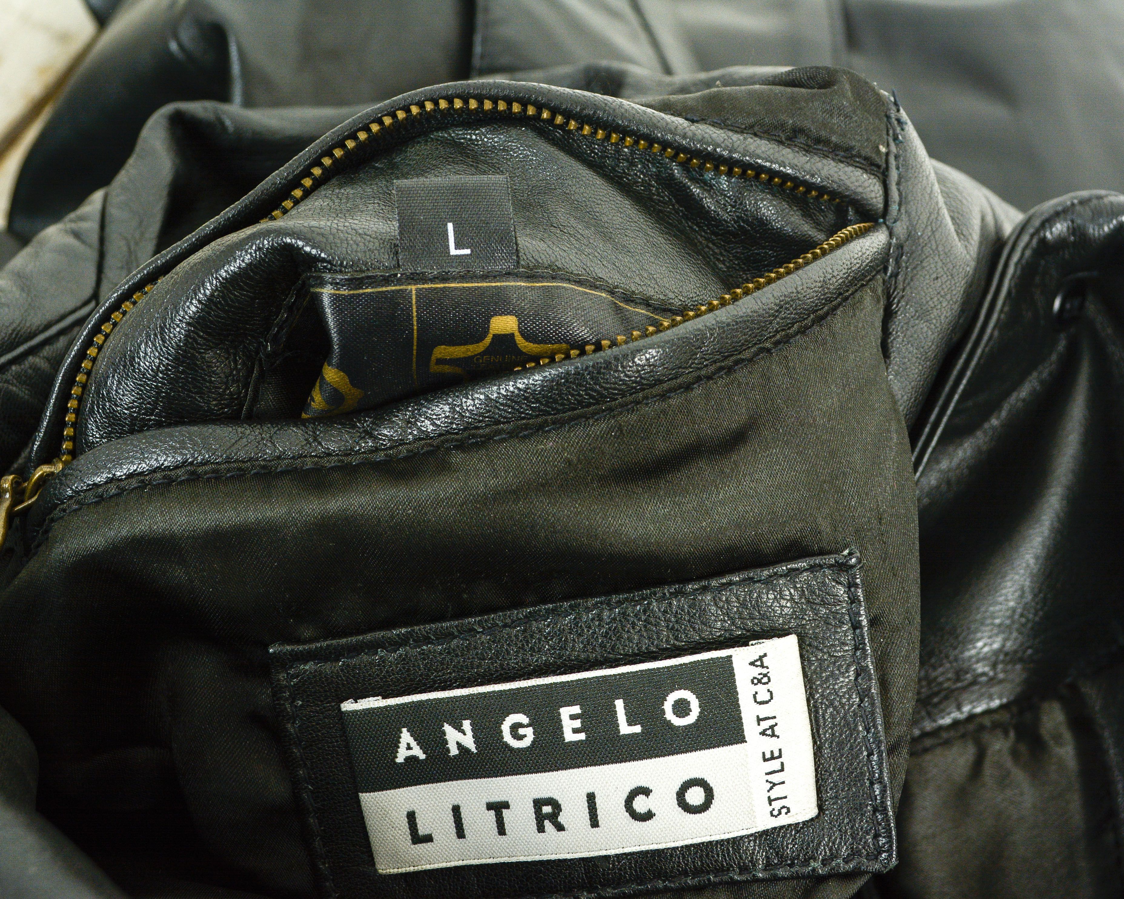 Genuine Leather Angelico Litrico L Real Genuine Leather Coat Jacket Buttons Size US L / EU 52-54 / 3 - 5 Thumbnail