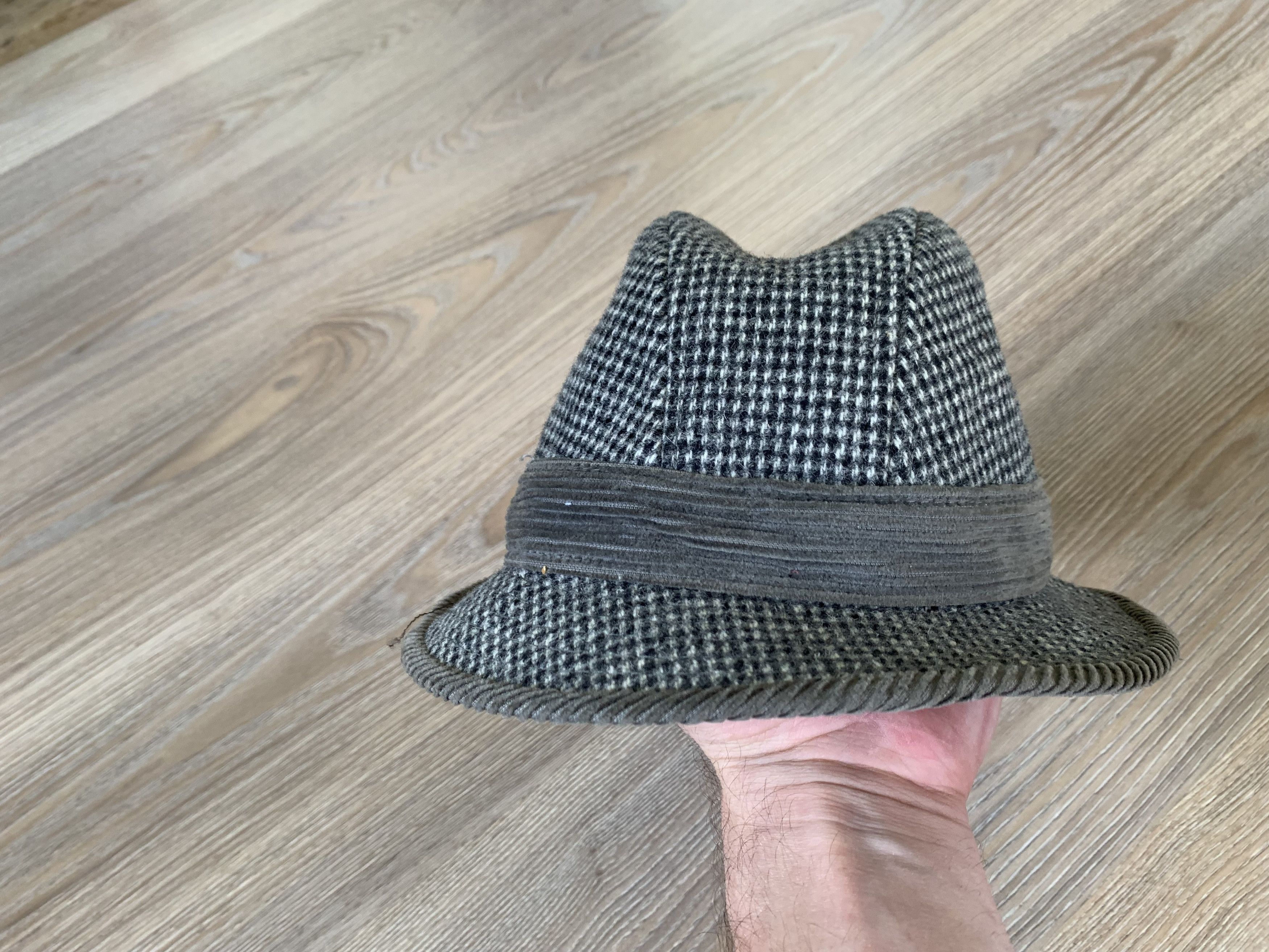 Designer Vintage Rare Dunn & Co Tweed Plaid Fedora Hat Size ONE SIZE - 4 Thumbnail