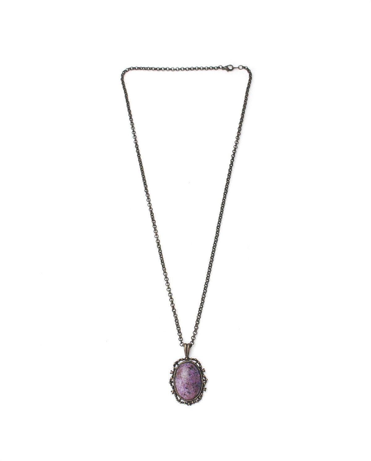 Vintage 2000S JAPANESE MADE PURPLE STONE NECKLACE Size ONE SIZE - 2 Thumbnail