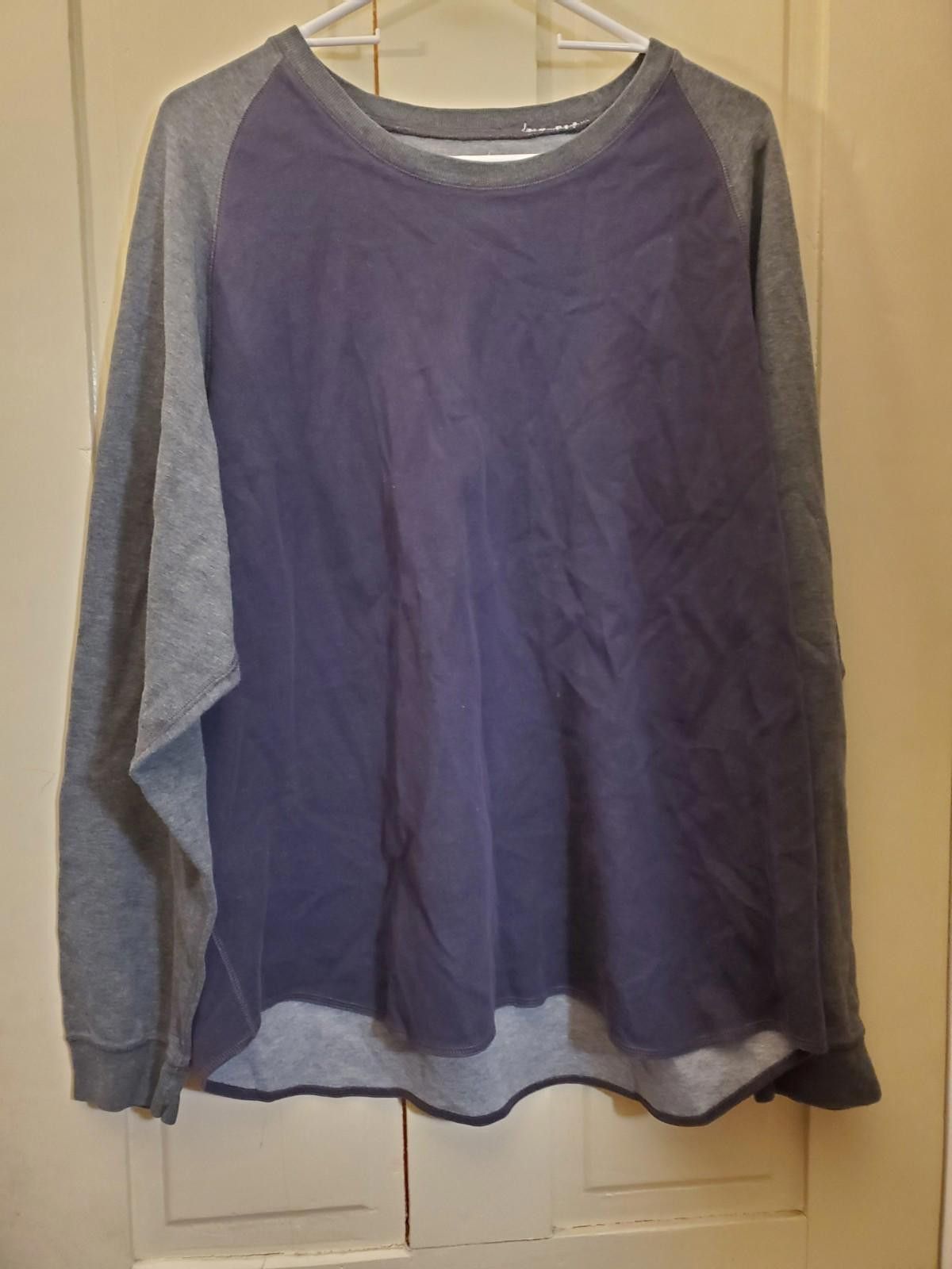Eddie Bauer EDDIE BAUER Vintage Y2K M Crew Sweatshirt Sz L Gray Prpl Size US L / EU 52-54 / 3 - 1 Thumbnail