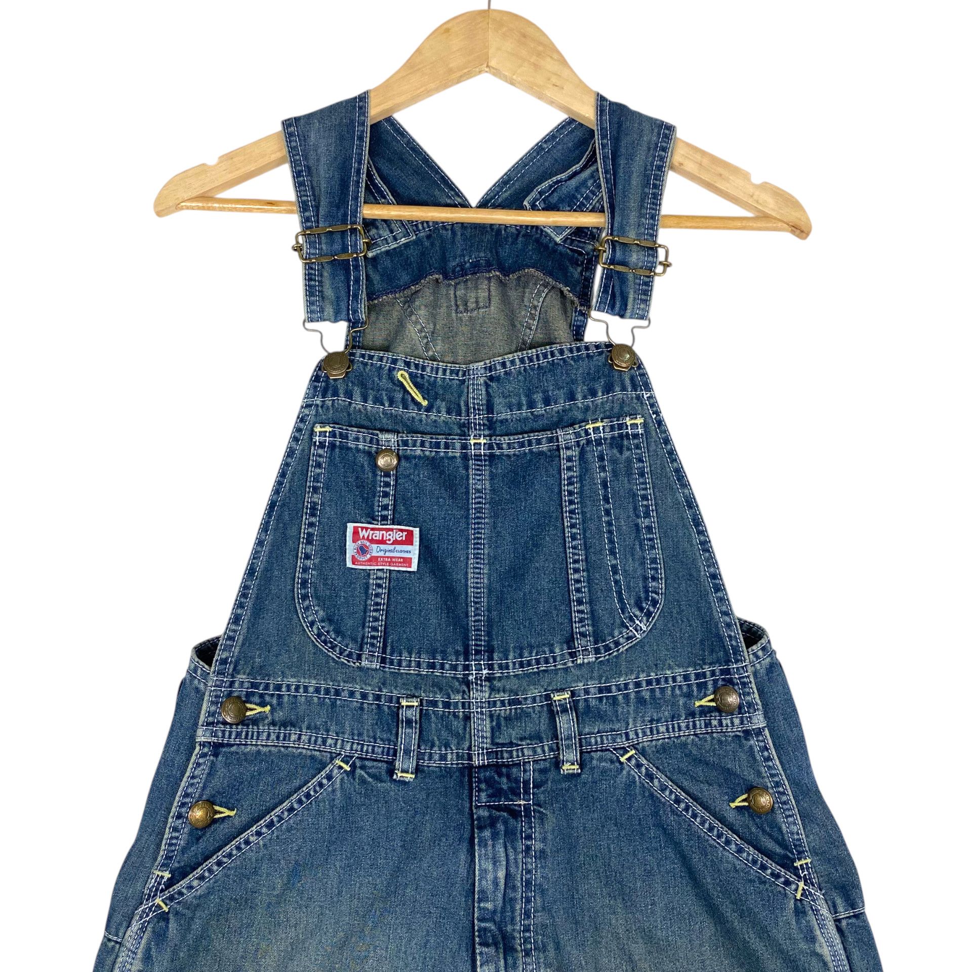 Wrangler 💥VINTAGE 70s WRANGLER BLUE BELL OVERALL DENIM WORKER Size US 31 - 3 Thumbnail
