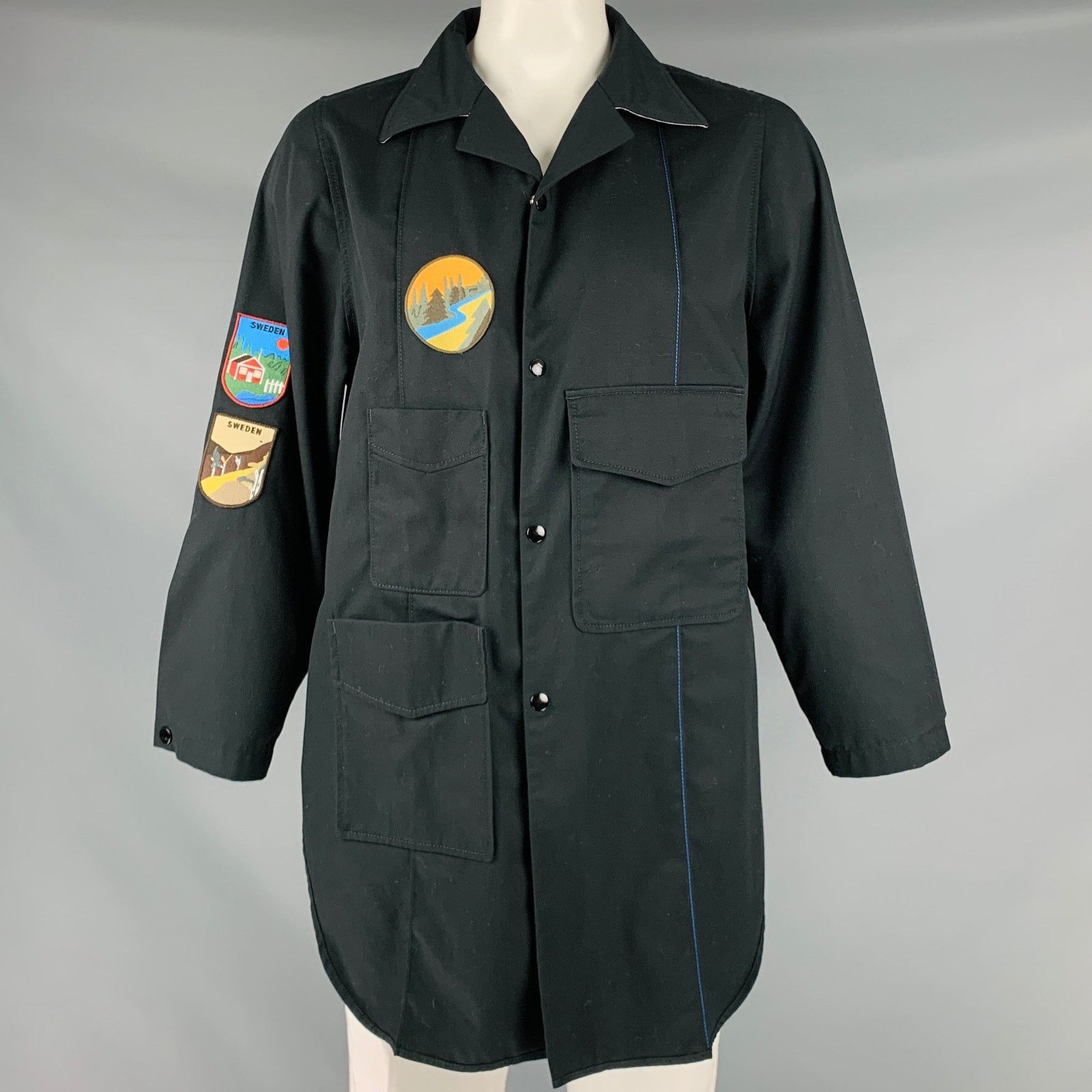 Acne Studios ACNE STUDIOS Size 44 Black Polyester Cotton Patches Jacket Size US S / EU 44-46 / 1 - 1 Thumbnail