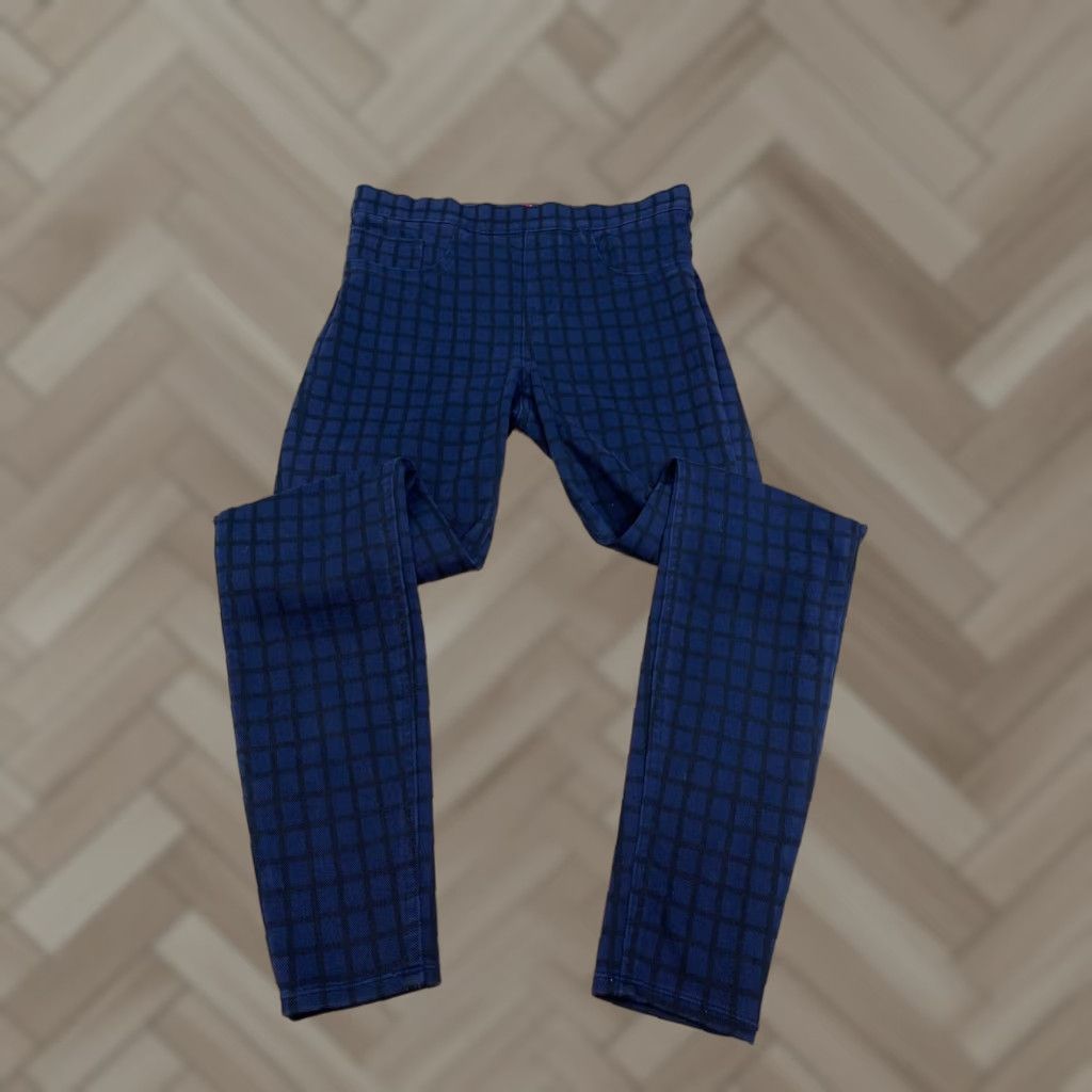 Spanx Spanx Leggings Ankle Womens S Blue Checkered Casual 10142 Size 28" / US 6 / IT 42 - 1 Thumbnail