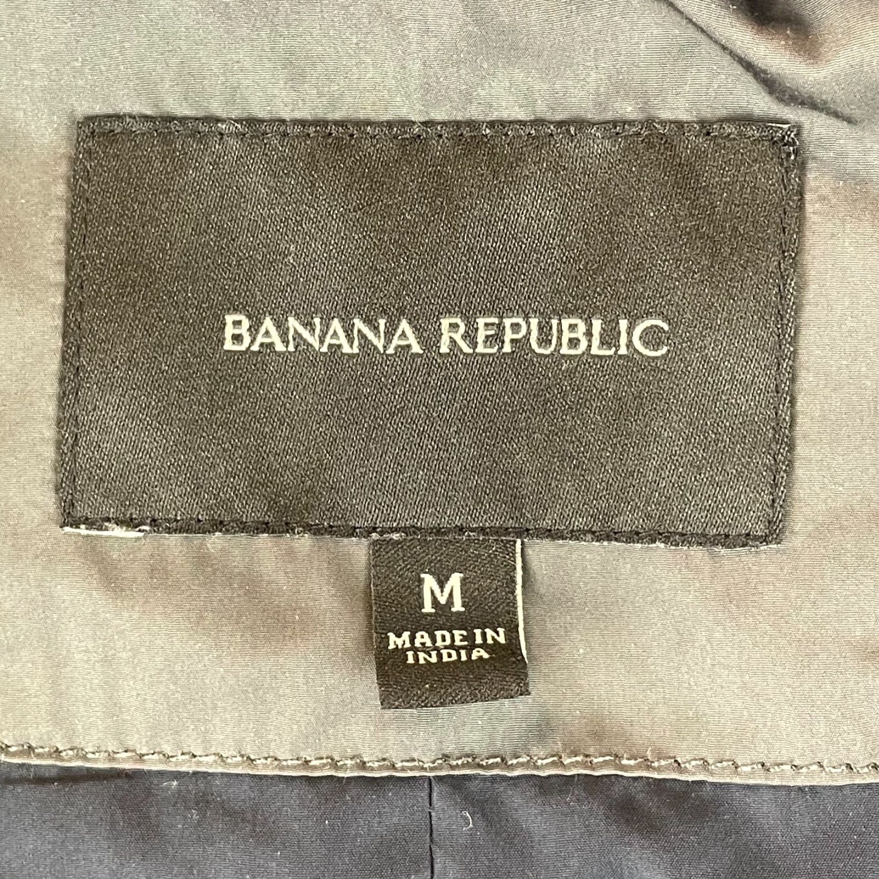 Banana Republic Banana Republic Jacket Mens Medium Charcoal Gray Full Zip Mock Neck Quilted LS Regular Fit Wind-Resistant Pockets Size US M / EU 48-50 / 2 - 2 Thumbnail