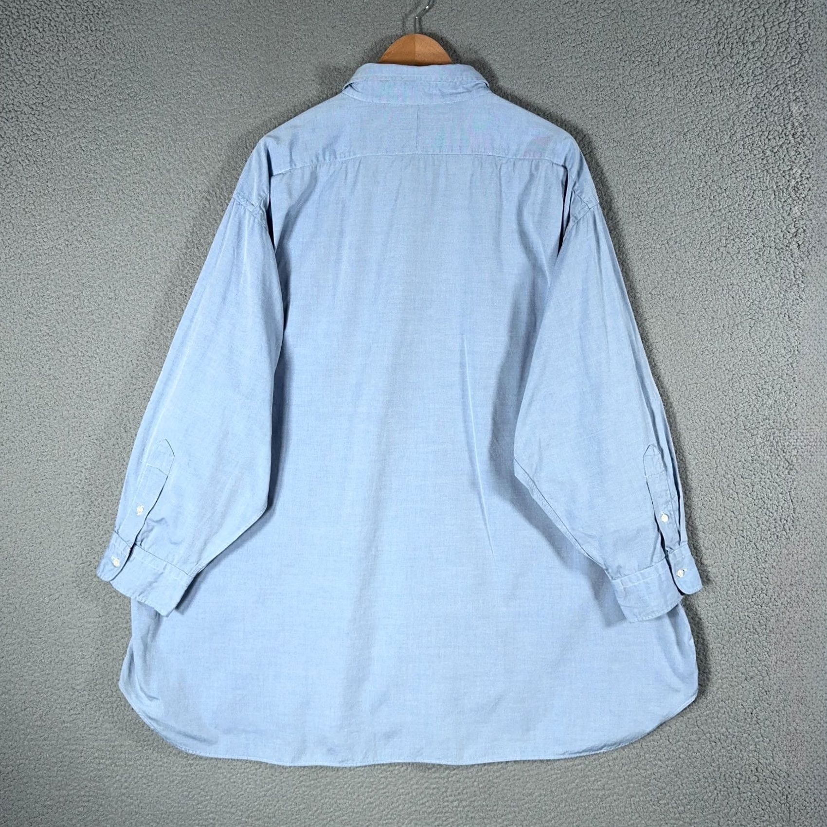Vintage VINTAGE Gitman Bros Dress Shirt 2X2 Ply TTX Pinpoint Oxford Blue 20 Tall 34 Neck Button-Down Collar Mens Shirt Size US XXL / EU 58 / 5 - 2 Thumbnail