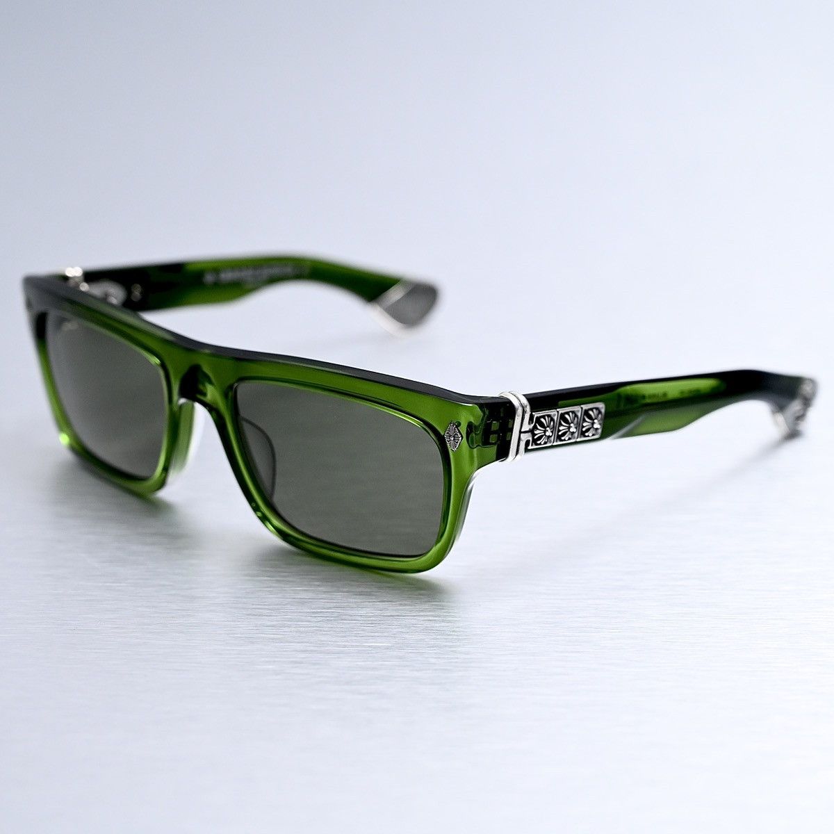 Chrome Hearts CHROME HEARTS SLUSS BUSSIN II DARK OLIVE SUNGLASSES Size ONE SIZE - 2 Thumbnail