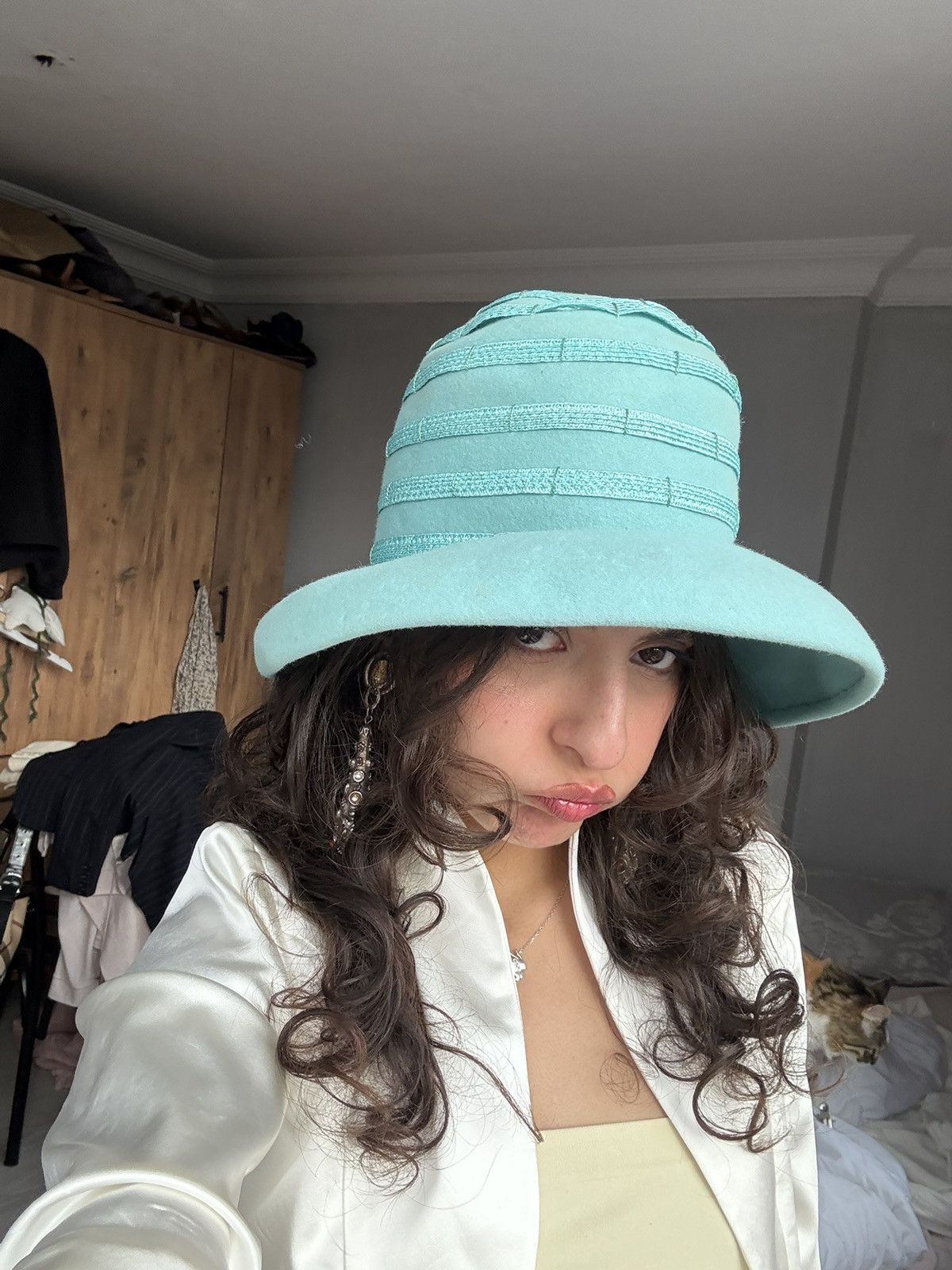 Vintage 1950s Edna Wallace Paris Inspired Frenchie Hat Size ONE SIZE - 3 Thumbnail