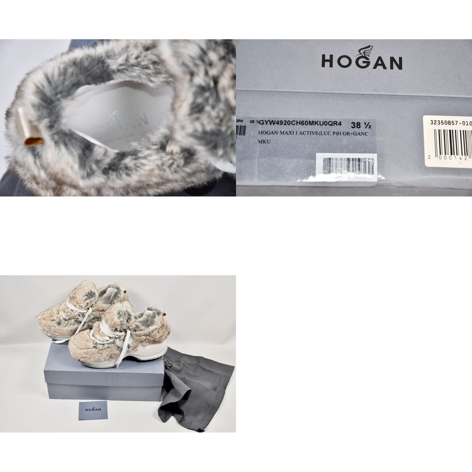 Hogan HOGAN MAXI I ACTIVE SNEAKERS WOMEN'S US 8.5 / 38.5 - NEW WITH BOX, MULTICOLOR, FAUX FUR, LEATHER, FALL SPRING SUMMER WINTER, ITALY, WOMEN Size US 6 / IT 36 - 9 Thumbnail