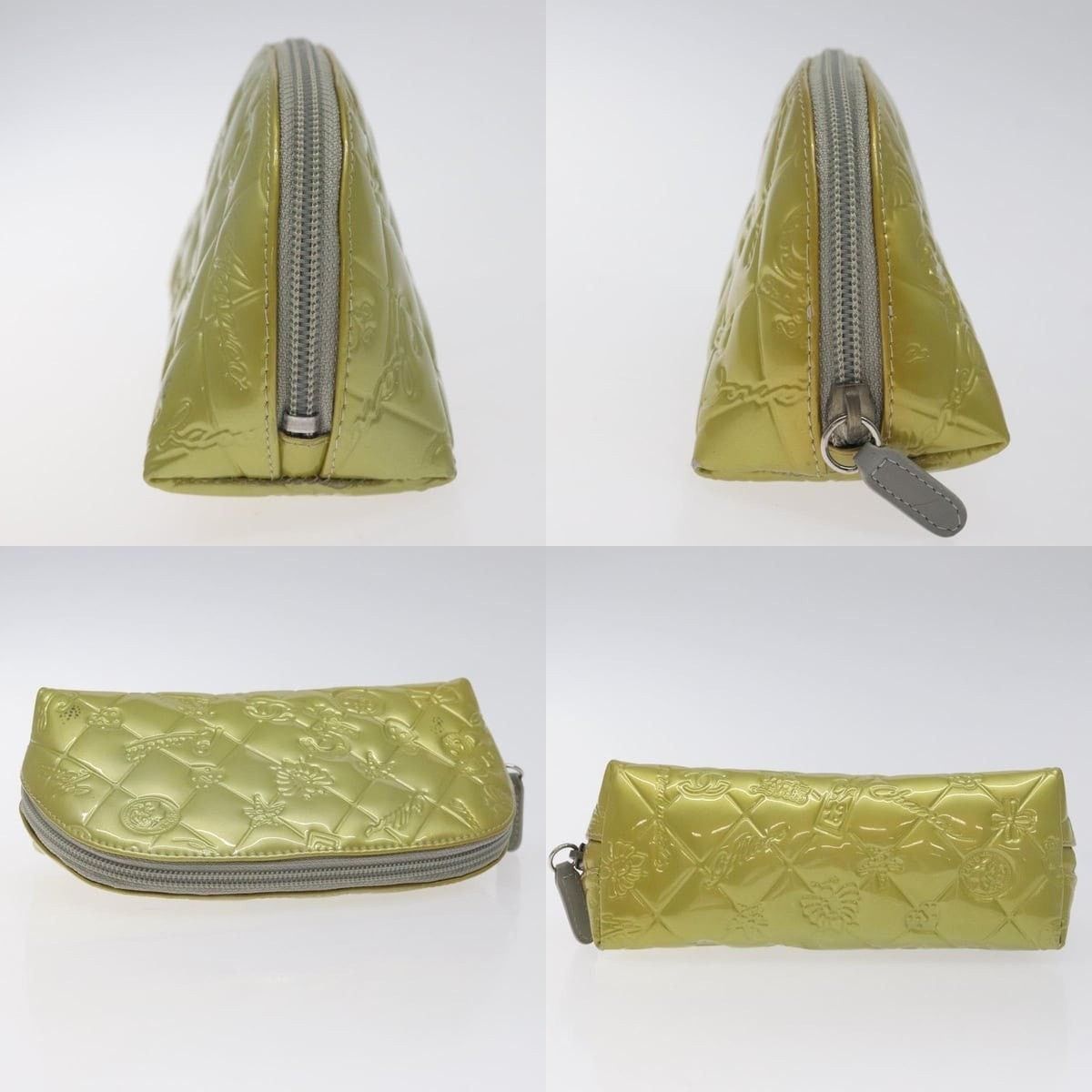 Chanel Chanel Pouch Enamel Silver CC Size ONE SIZE - 3 Thumbnail