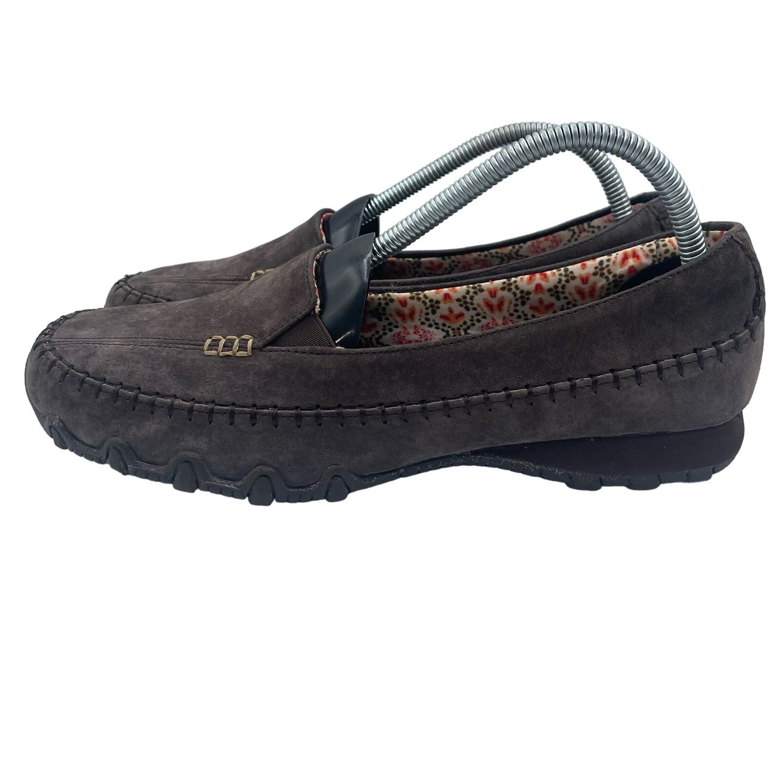 SKECHERS Skechers Relaxed Biker Pedestrian Suede Chocolate Flats 10 Size US 10 / IT 40 - 1 Thumbnail