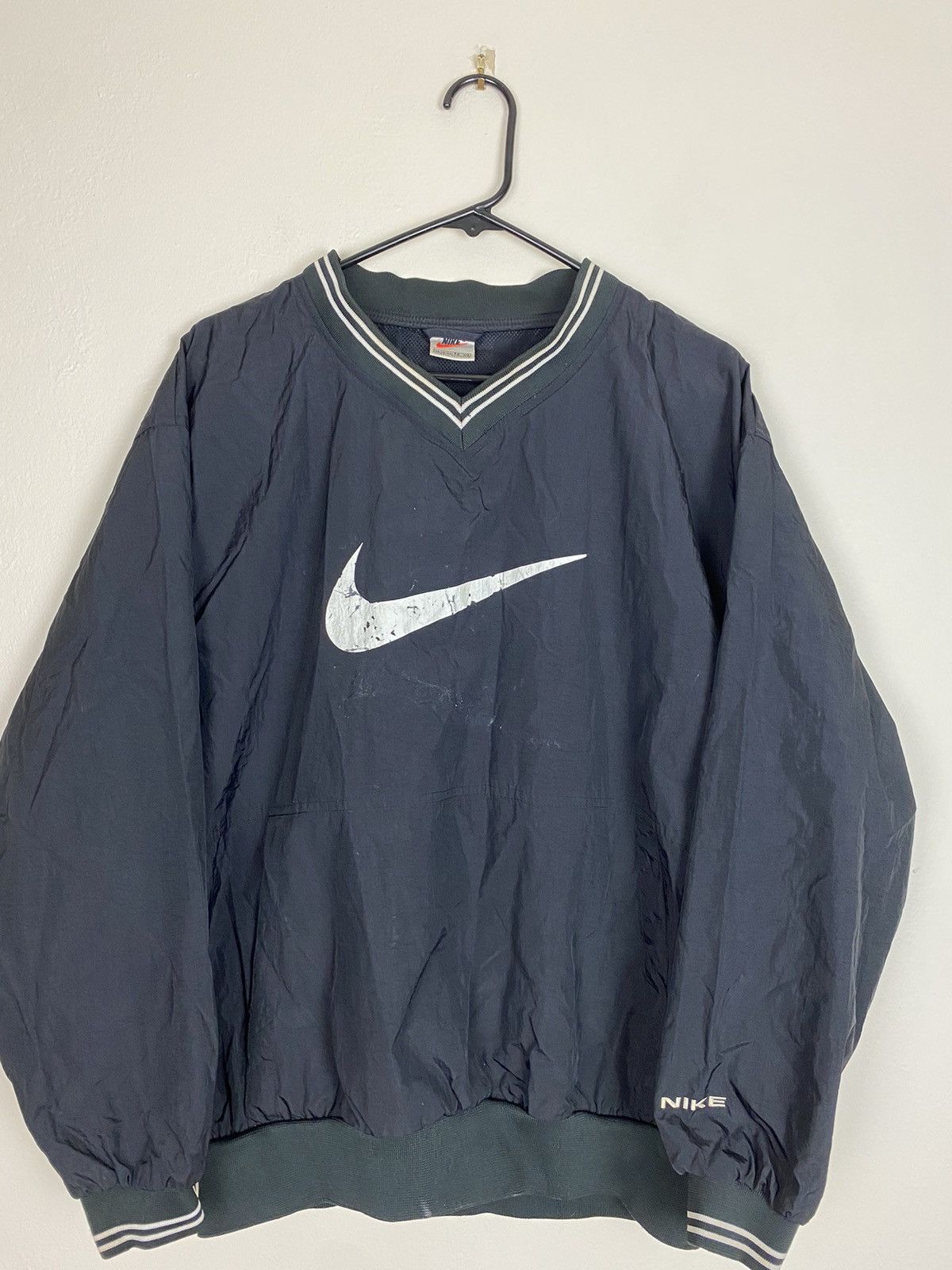 Nike Vintage 90’s Nike Swoosh Pullover Windbreaker Jacket Size US L / EU 52-54 / 3 - 2 Thumbnail