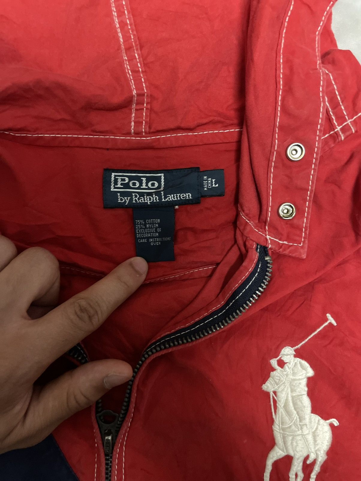 Ralph Lauren Ralph Lauren | Hoodie | Vintage | Red/White/Blue Size US L / EU 52-54 / 3 - 3 Thumbnail